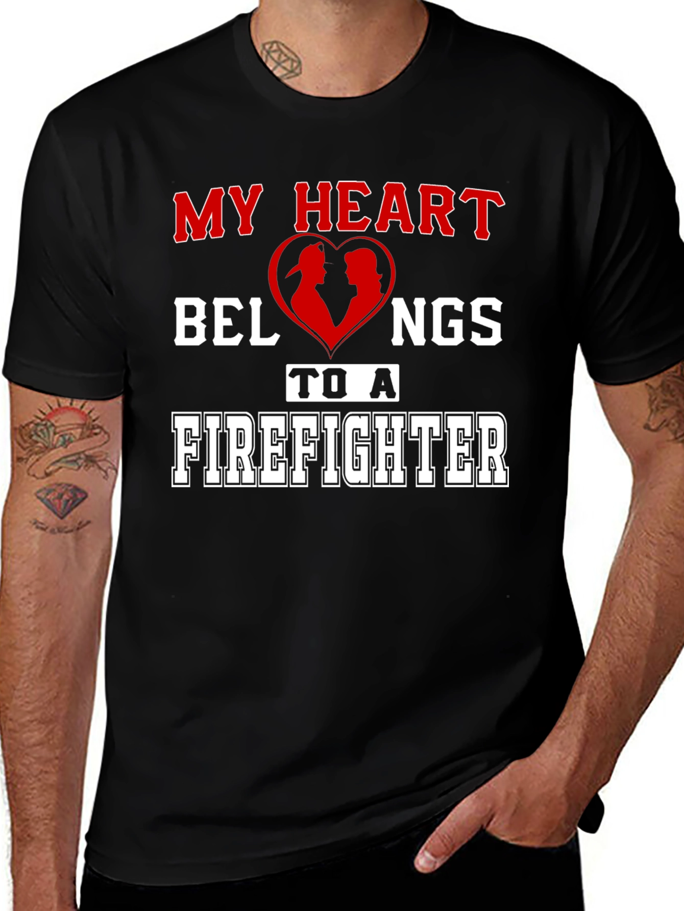 Variant 4 of My Heart Belongs to a Firefighter T-Shirt
