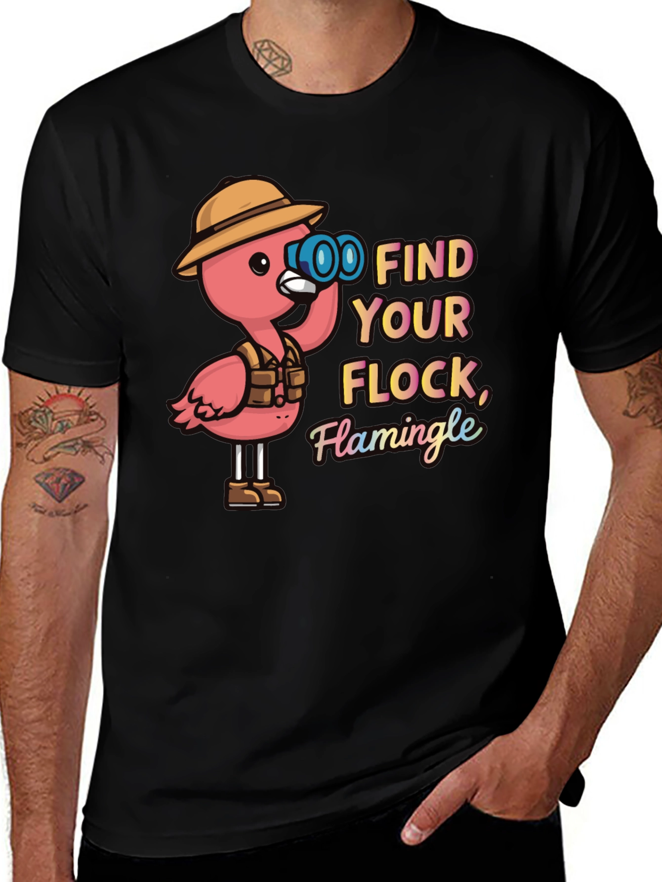 Variant 19 of Find Your Flock Flamingo Graphic Tee