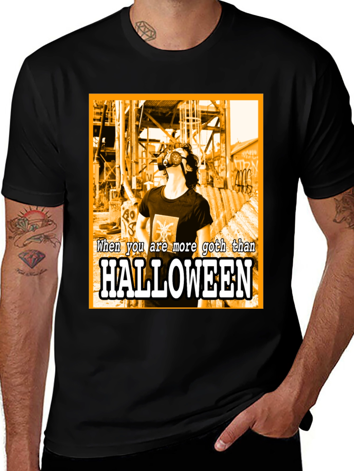 Variant 2 of Goth Halloween T-Shirt - Dark Humor Tee