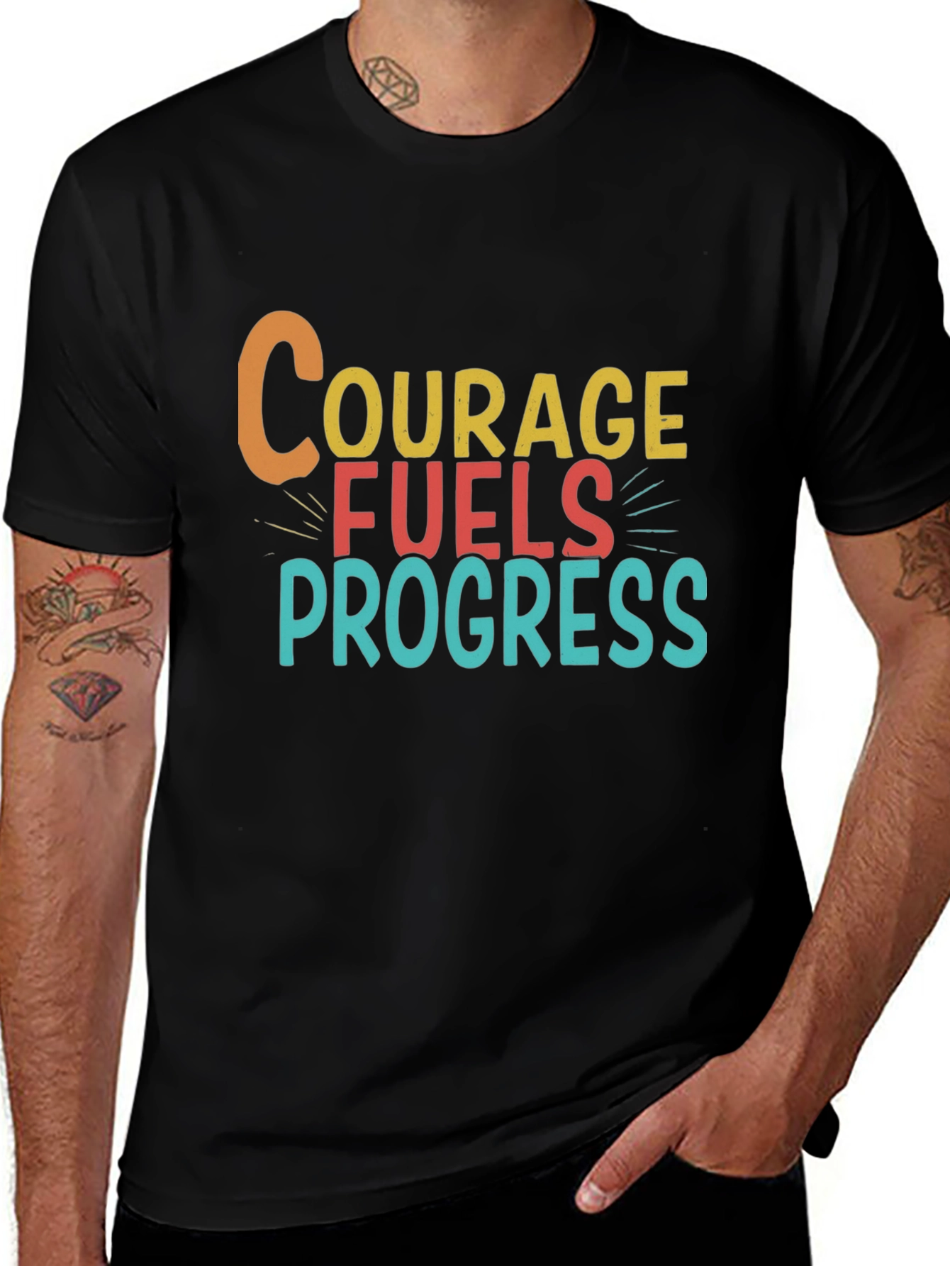 Variant 8 of Courage Fuels Progress Graphic Tee
