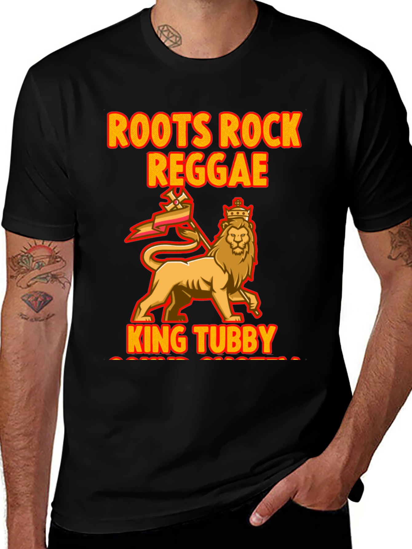 Variant 21 of Roots Rock Reggae King Tubby Lion T-Shirt