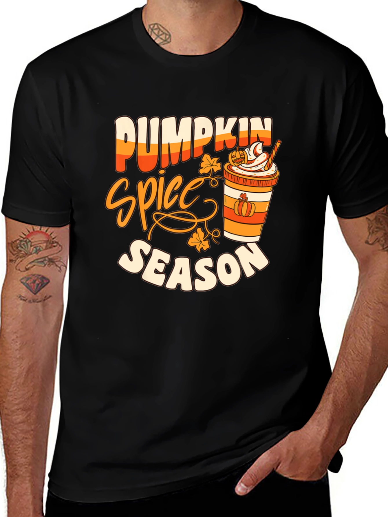 Variant 20 of Pumpkin Spice Season Black Graphic Tee