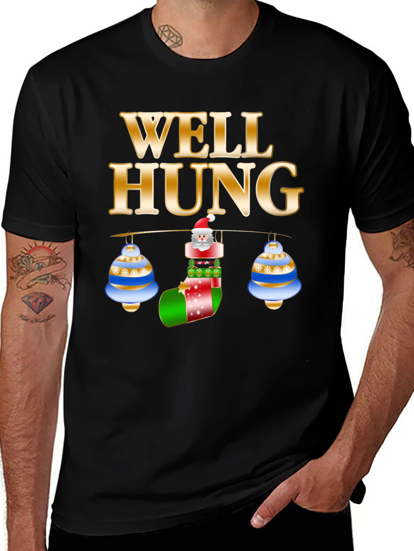 Variant 9 of Well Hung Santa Christmas T-Shirt