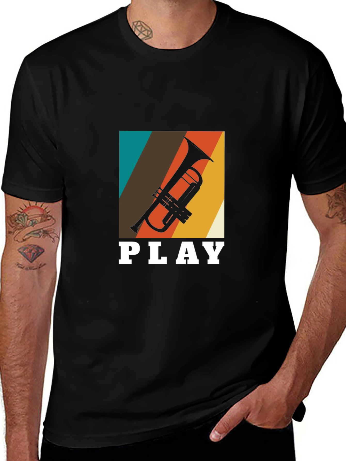 Variant 13 of Retro Trumpet Player T-Shirt