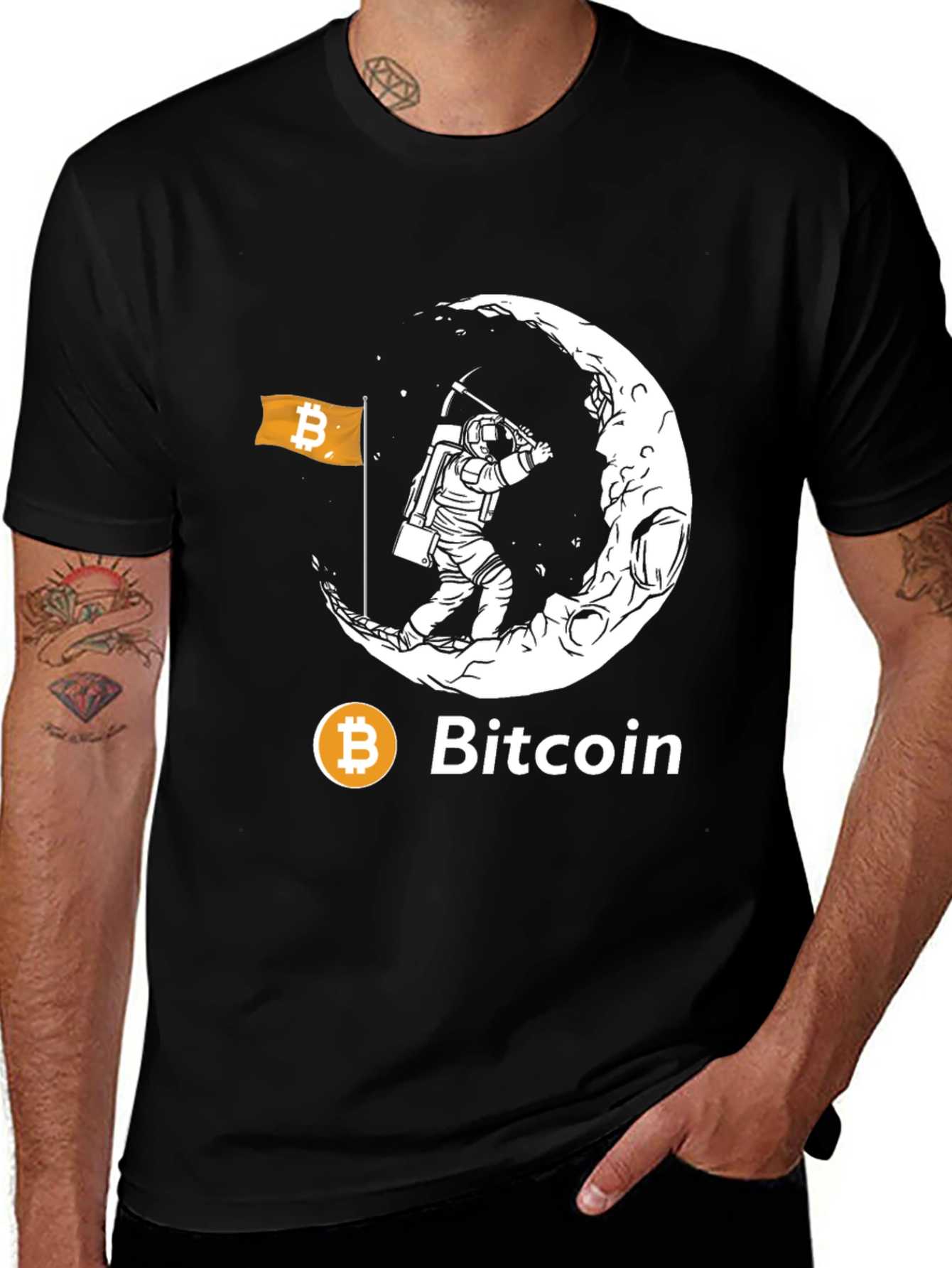 Bitcoin To The Moon Graphic Tee