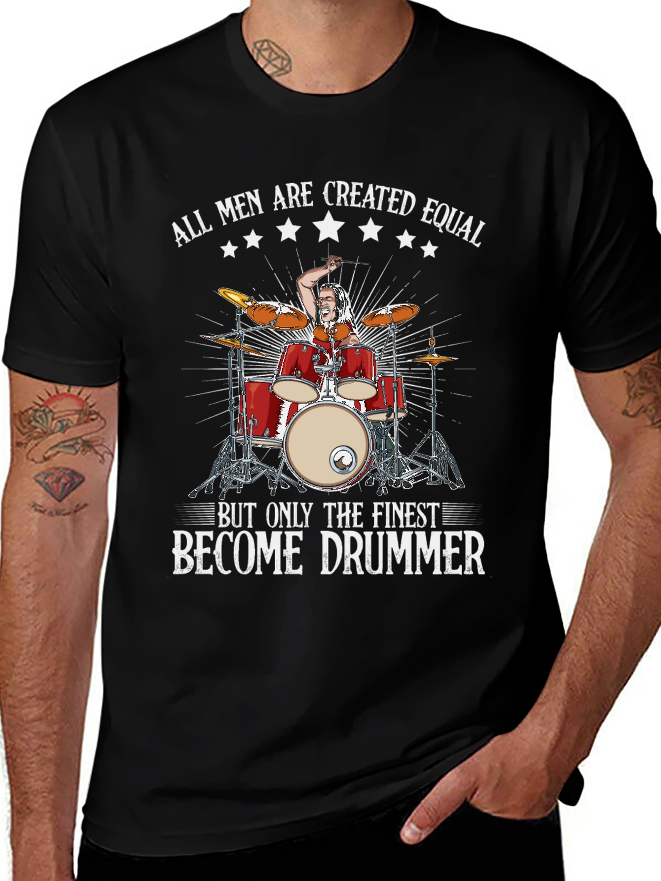 Variant 16 of Drummer T-Shirt: All Men Are Created Equal
