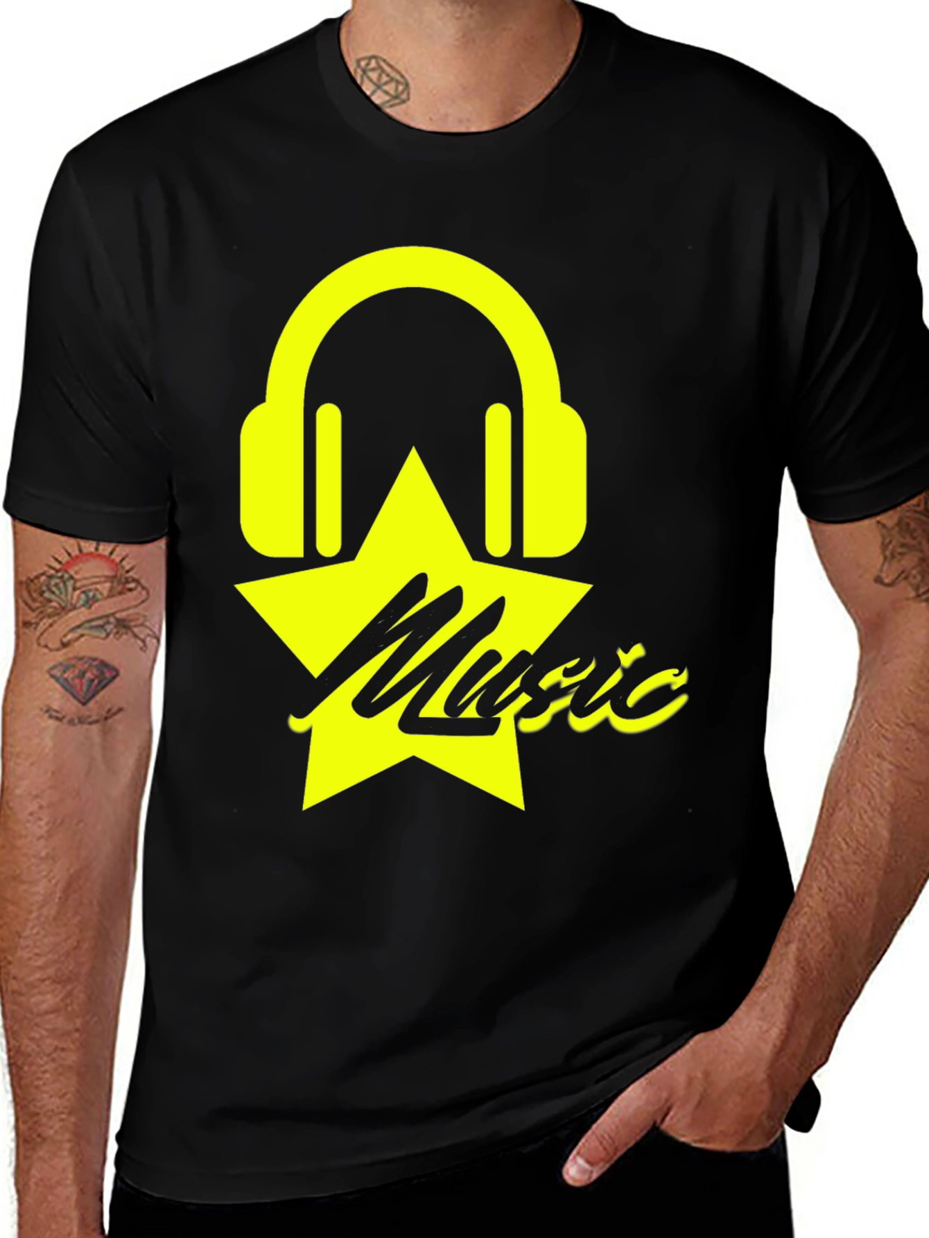 Variant 16 of Music Star Graphic Tee - Stylish Cotton Blend T-Shirt