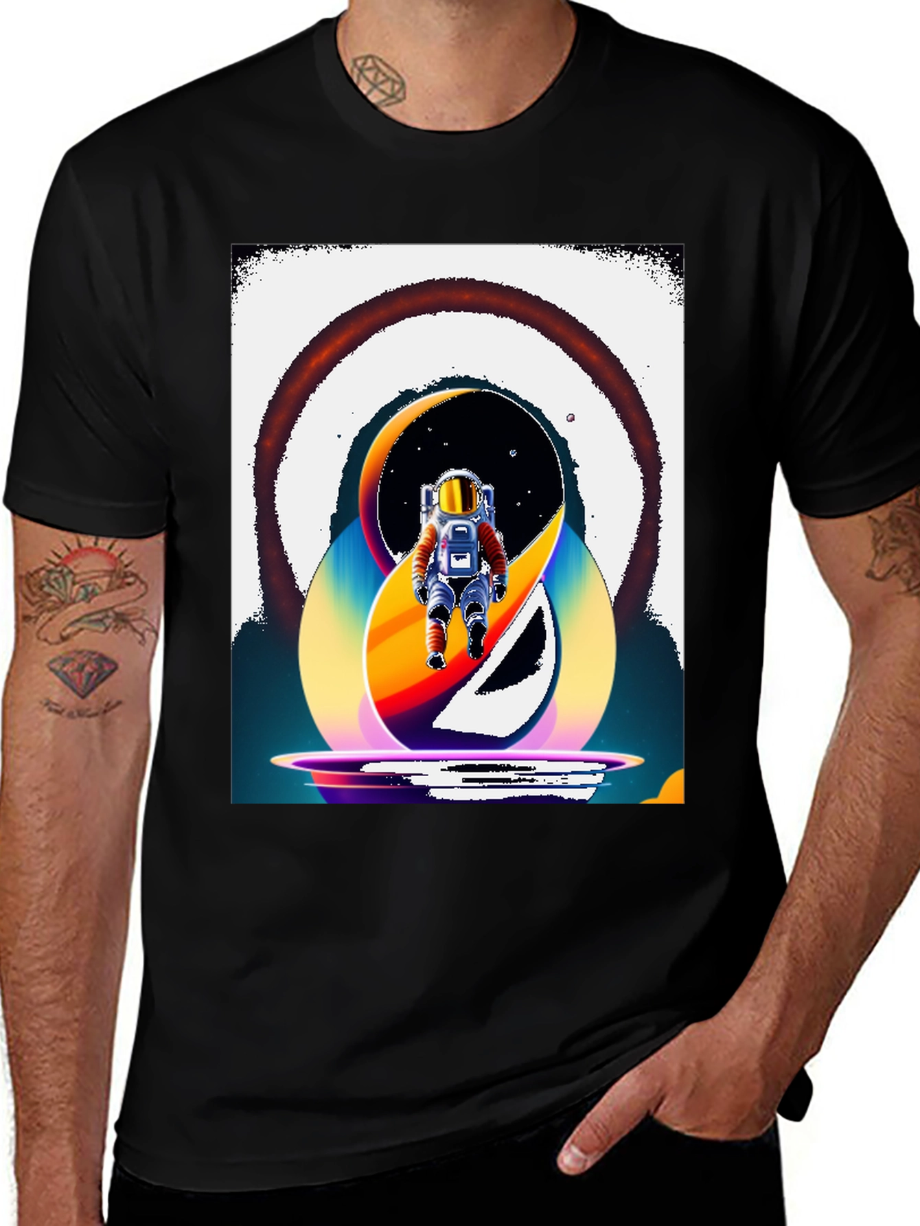 Variant 4 of Retro Spaceman Graphic T-Shirt