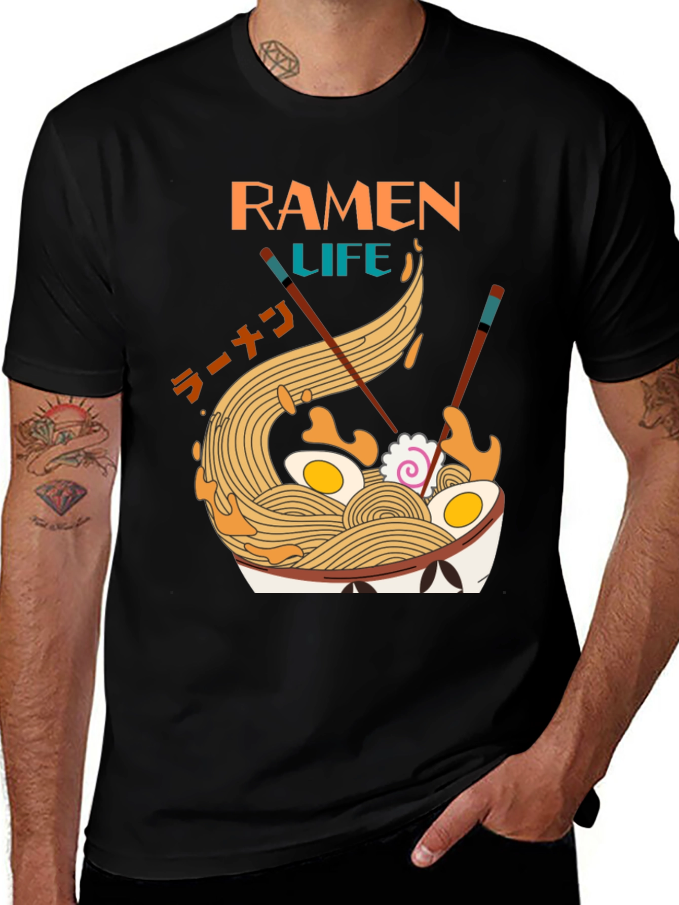 Variant 16 of Ramen Life Graphic Tee - Unique Noodle Bowl Design