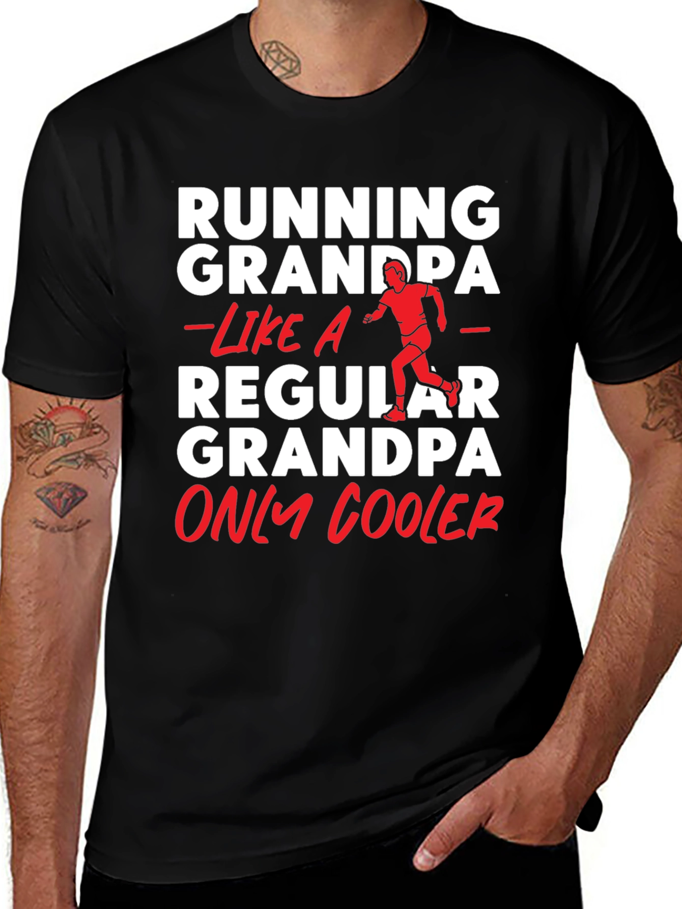Variant 10 of Running Grandpa T-Shirt - Cool Grandpa Tee