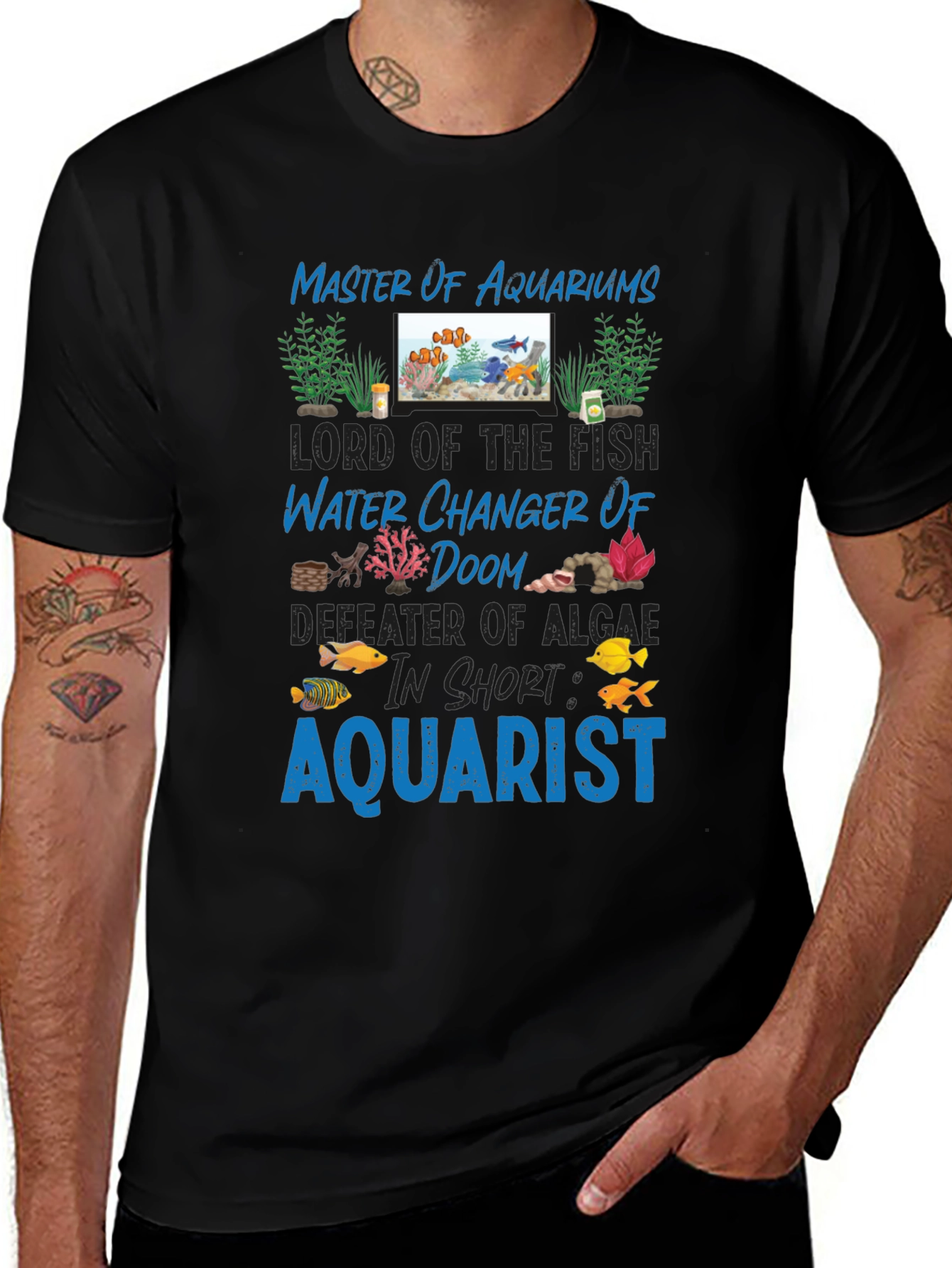 Variant 6 of Aquarist T-Shirt: Master of Aquariums Tee