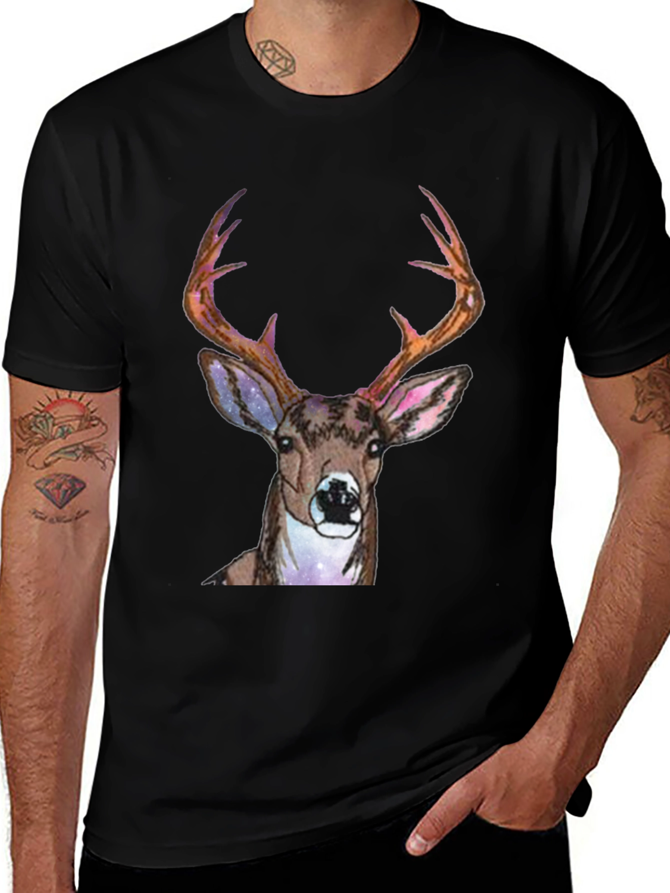 Variant 20 of Deer Graphic Print Men's T-Shirt