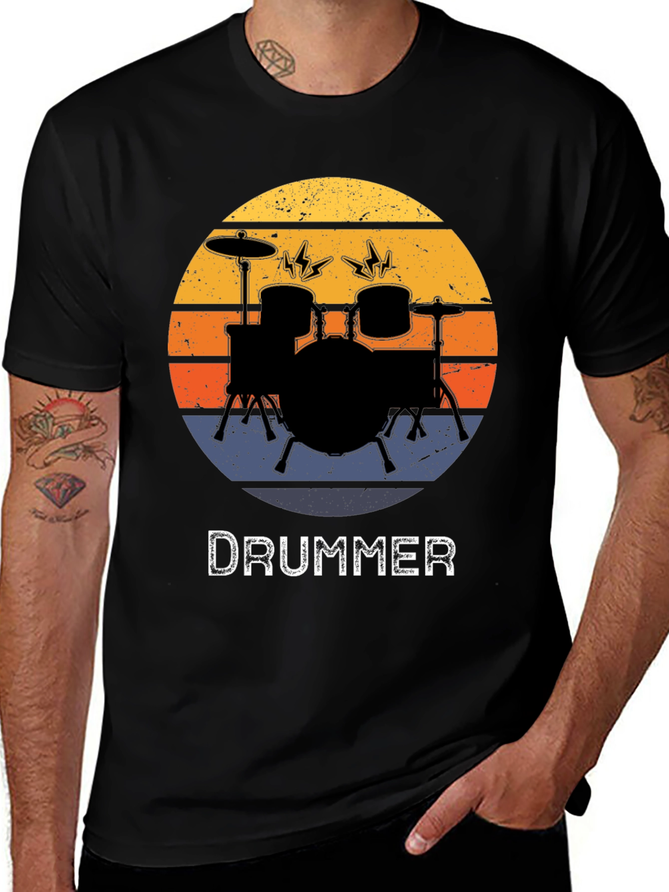Variant 22 of Drummer Sunset Graphic T-Shirt