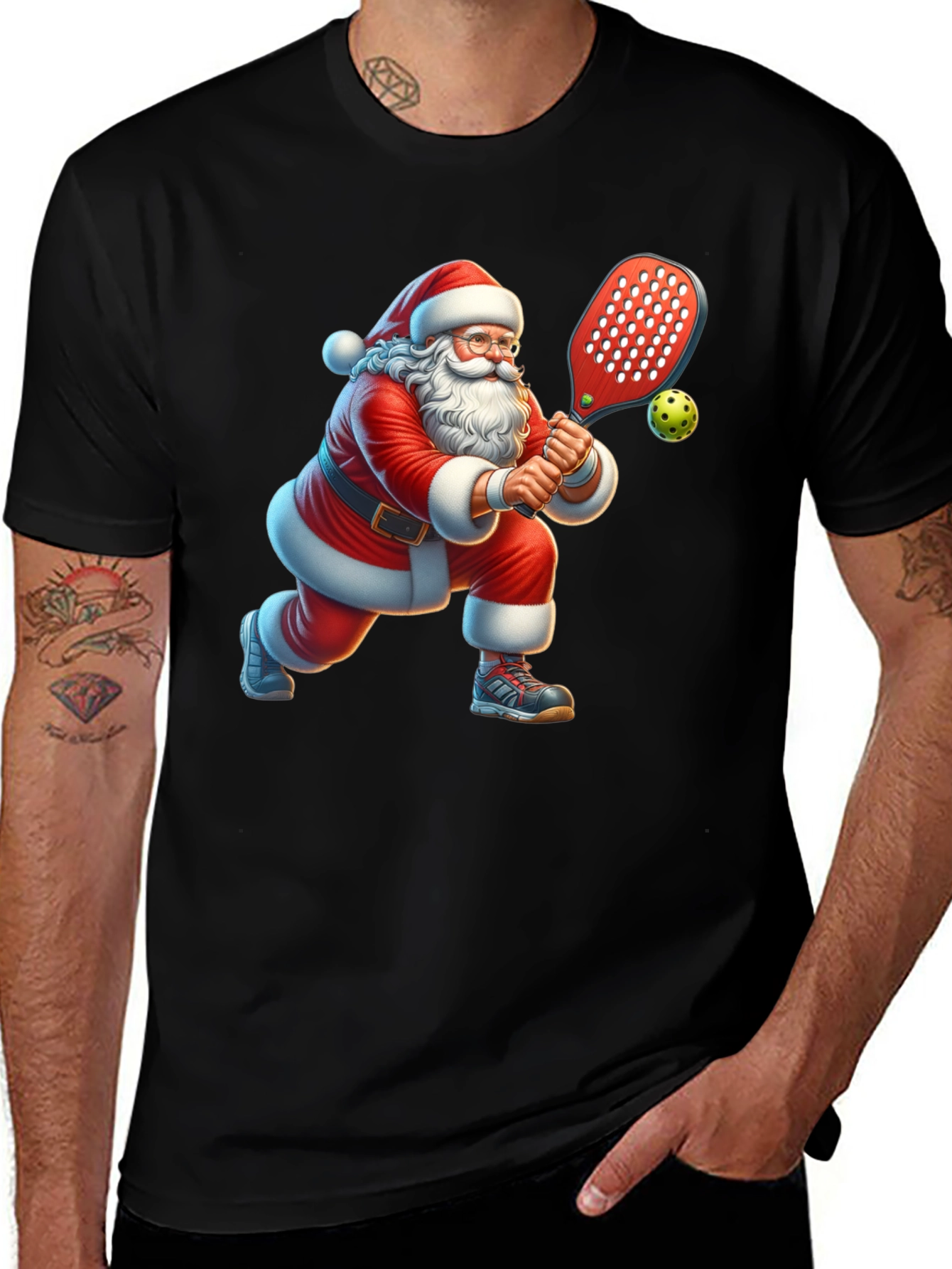 Variant 7 of Santa Pickleball T-Shirt