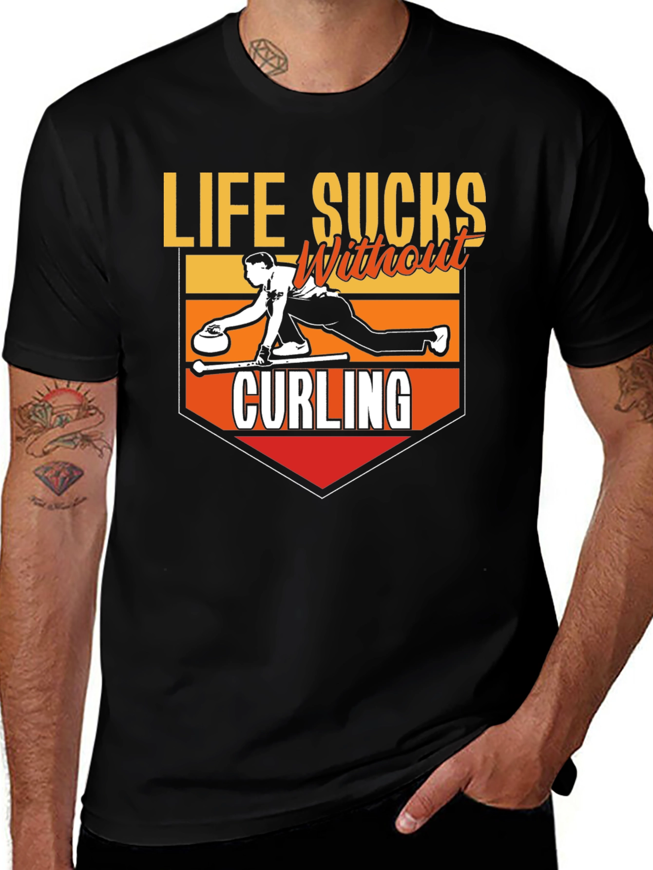 Variant 24 of Life Sucks Without Curling T-Shirt