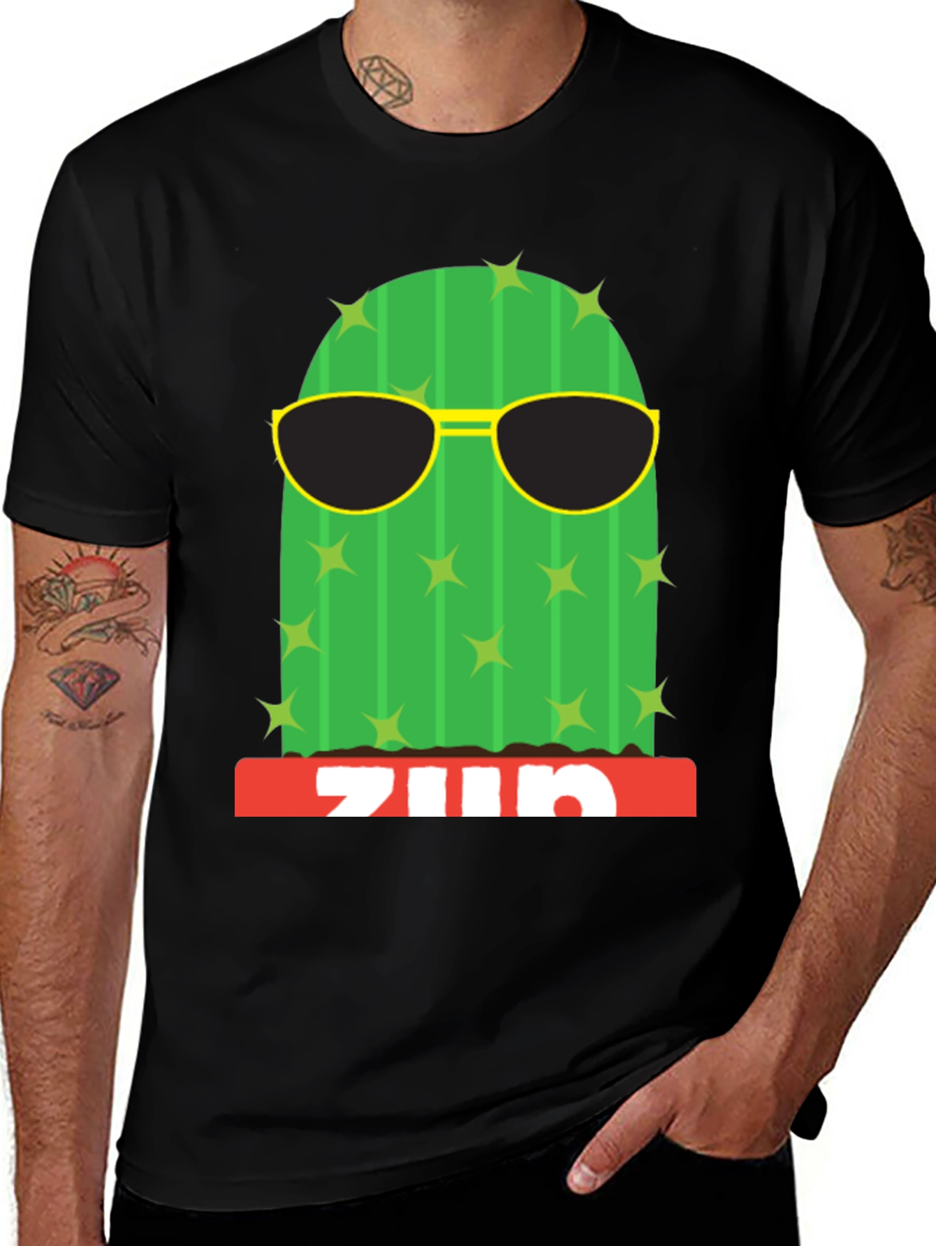 Variant 7 of Cool Cactus Graphic Tee - Black
