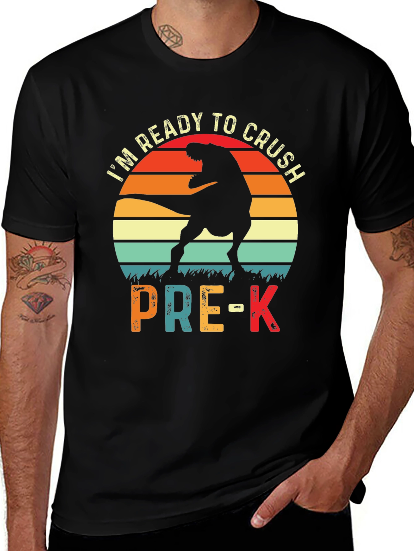 Variant 11 of Ready to Crush Pre-K Dinosaur T-Shirt
