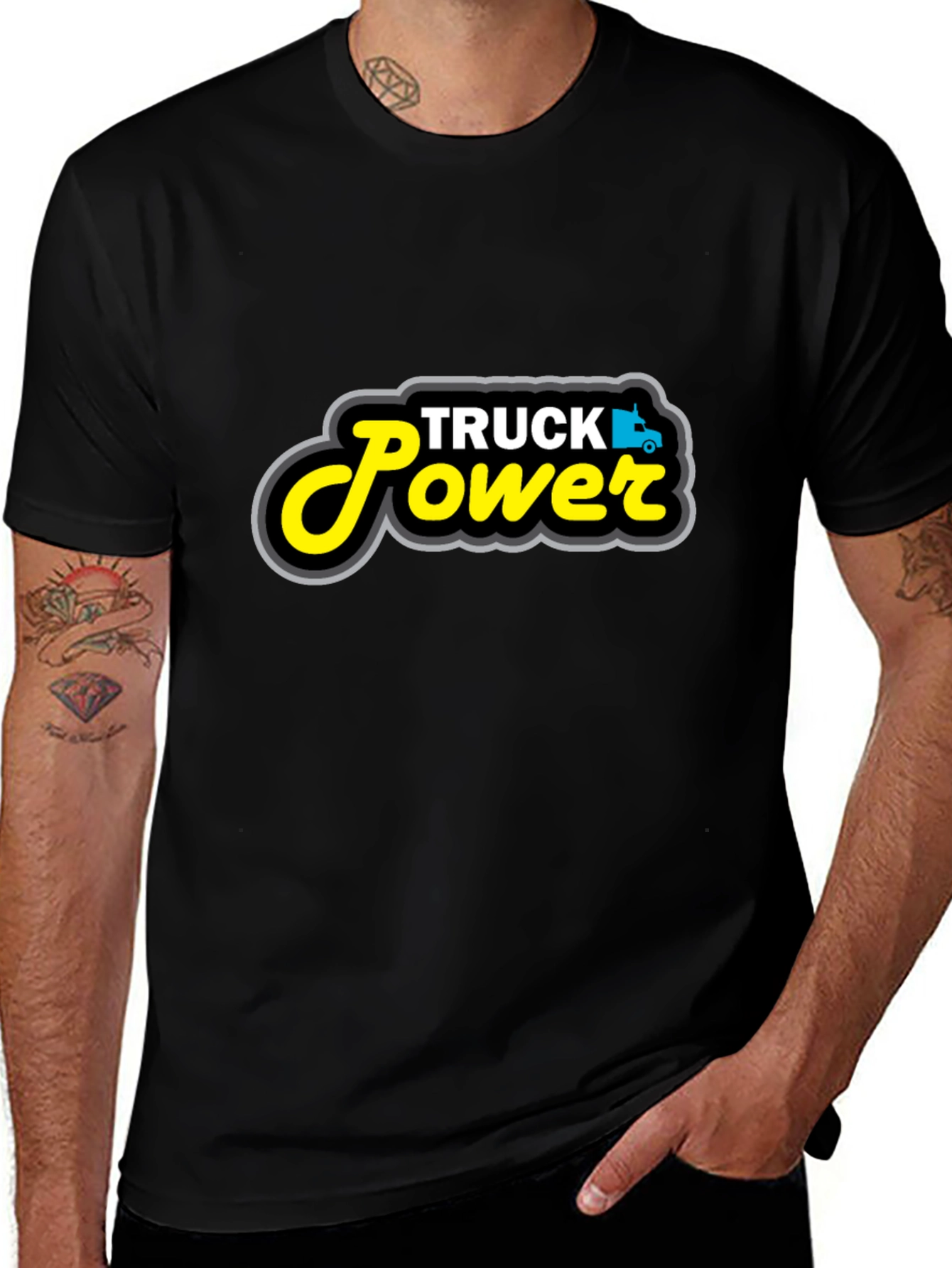 Truck Power Graphic T-Shirt - Black