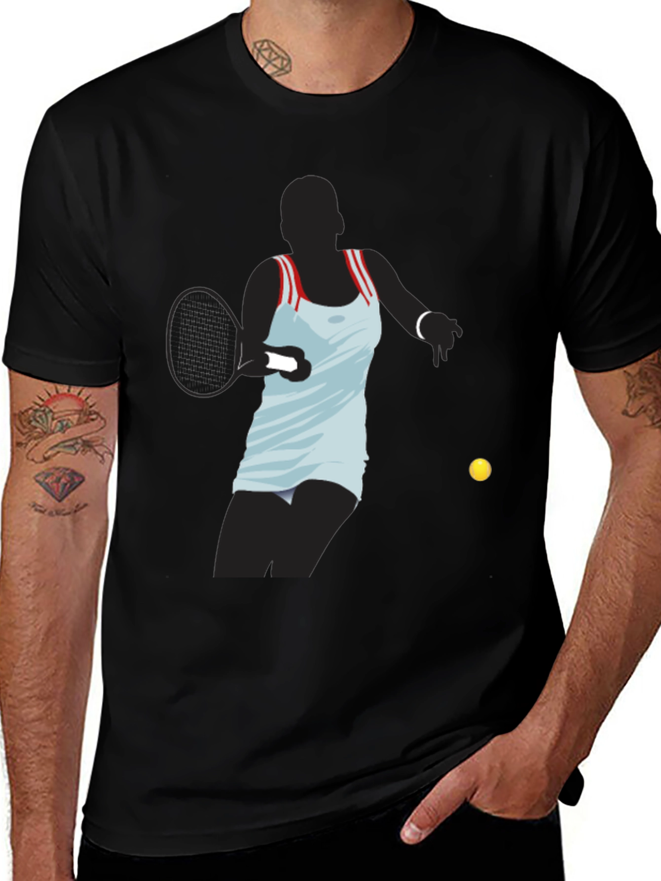 Variant 5 of Tennis Silhouette T-Shirt