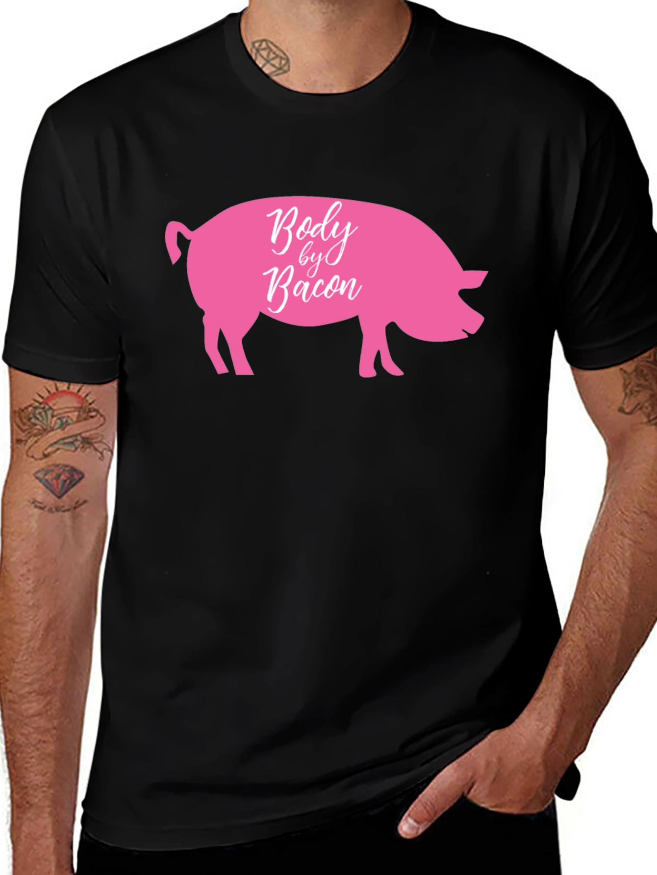 Variant 5 of Body by Bacon Funny Pig Graphic T-Shirt