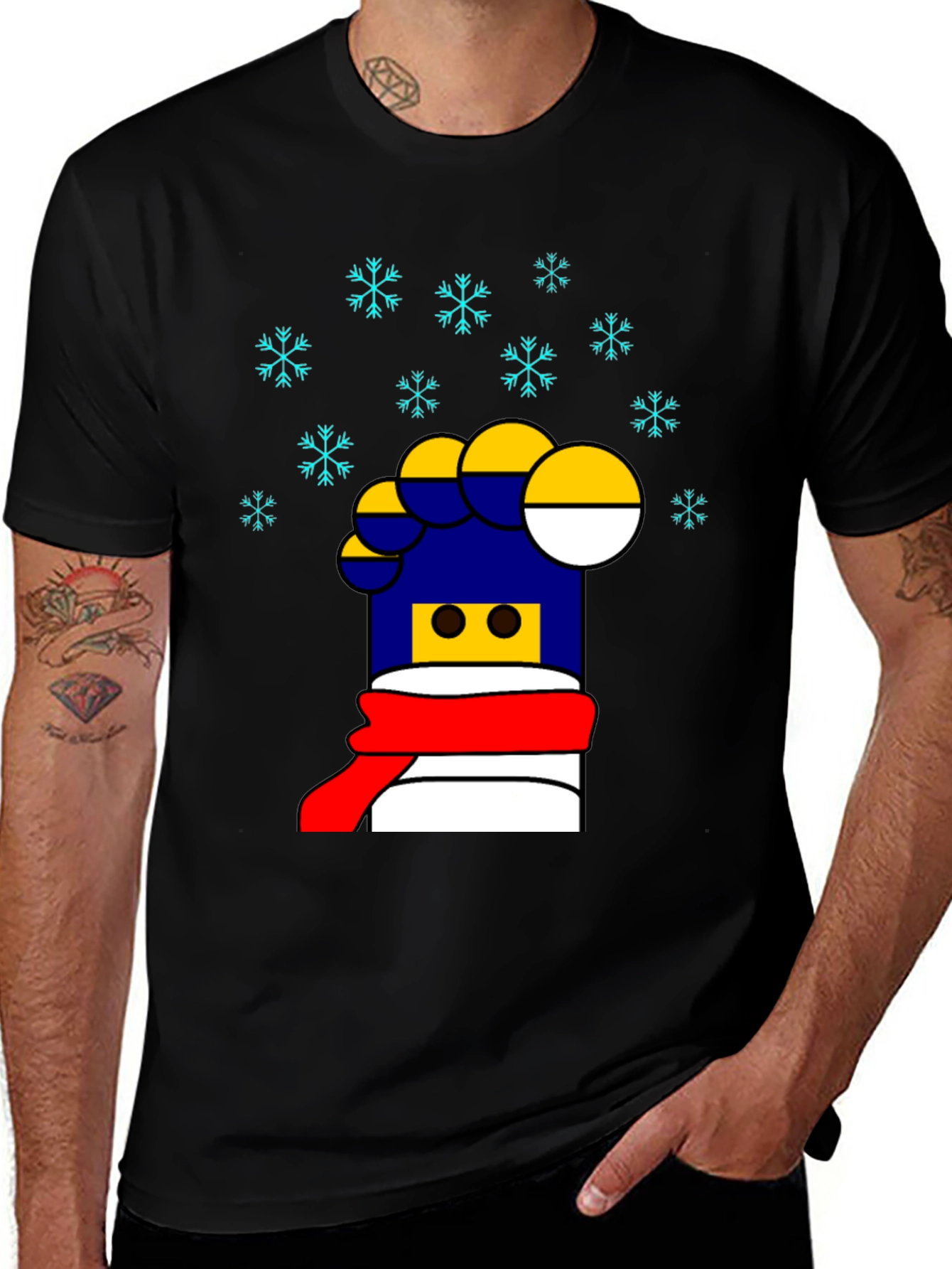 Festive LEGO Brick Graphic Tee