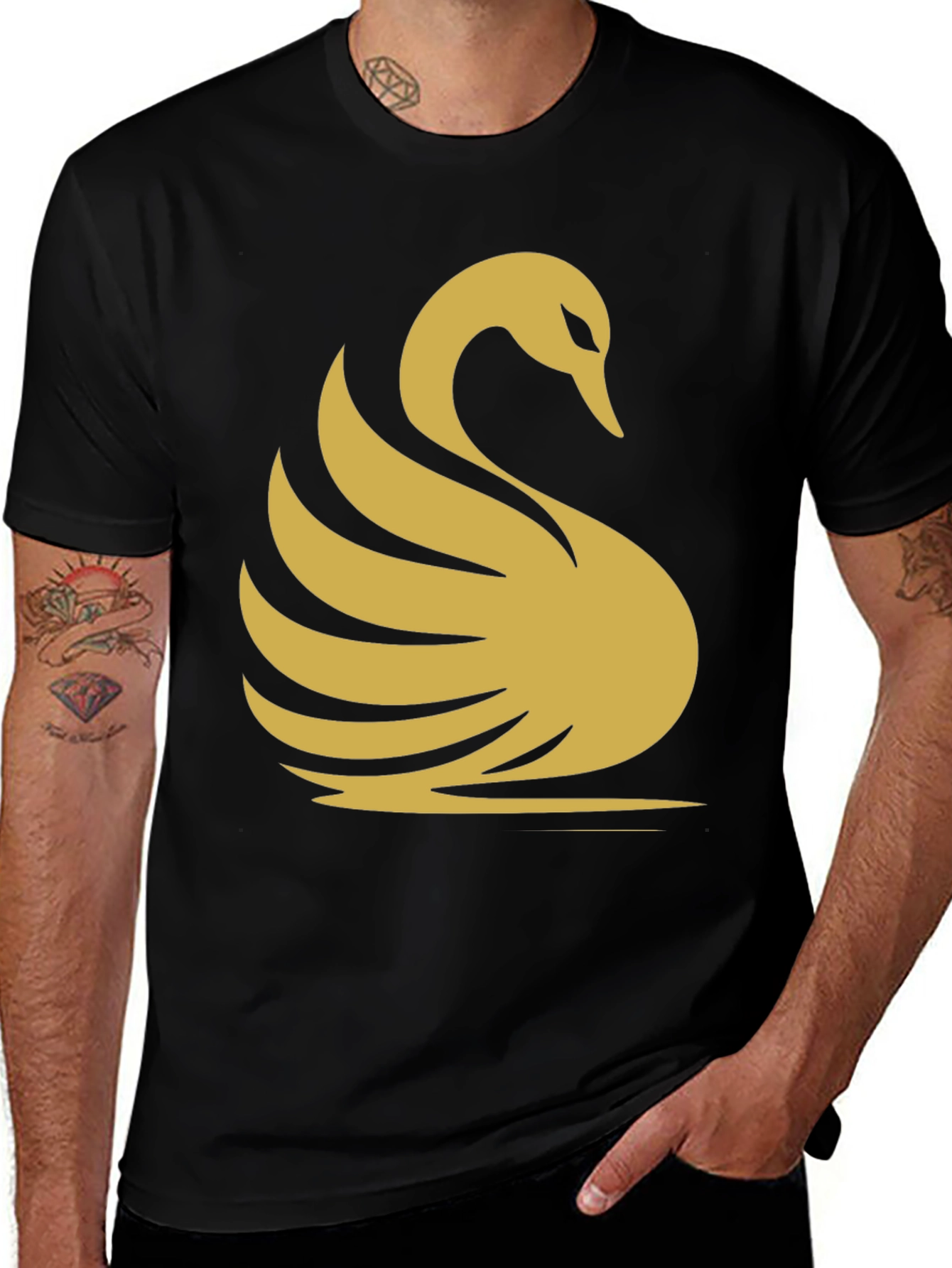 Variant 21 of Black Swan Graphic Tee - Modern Style