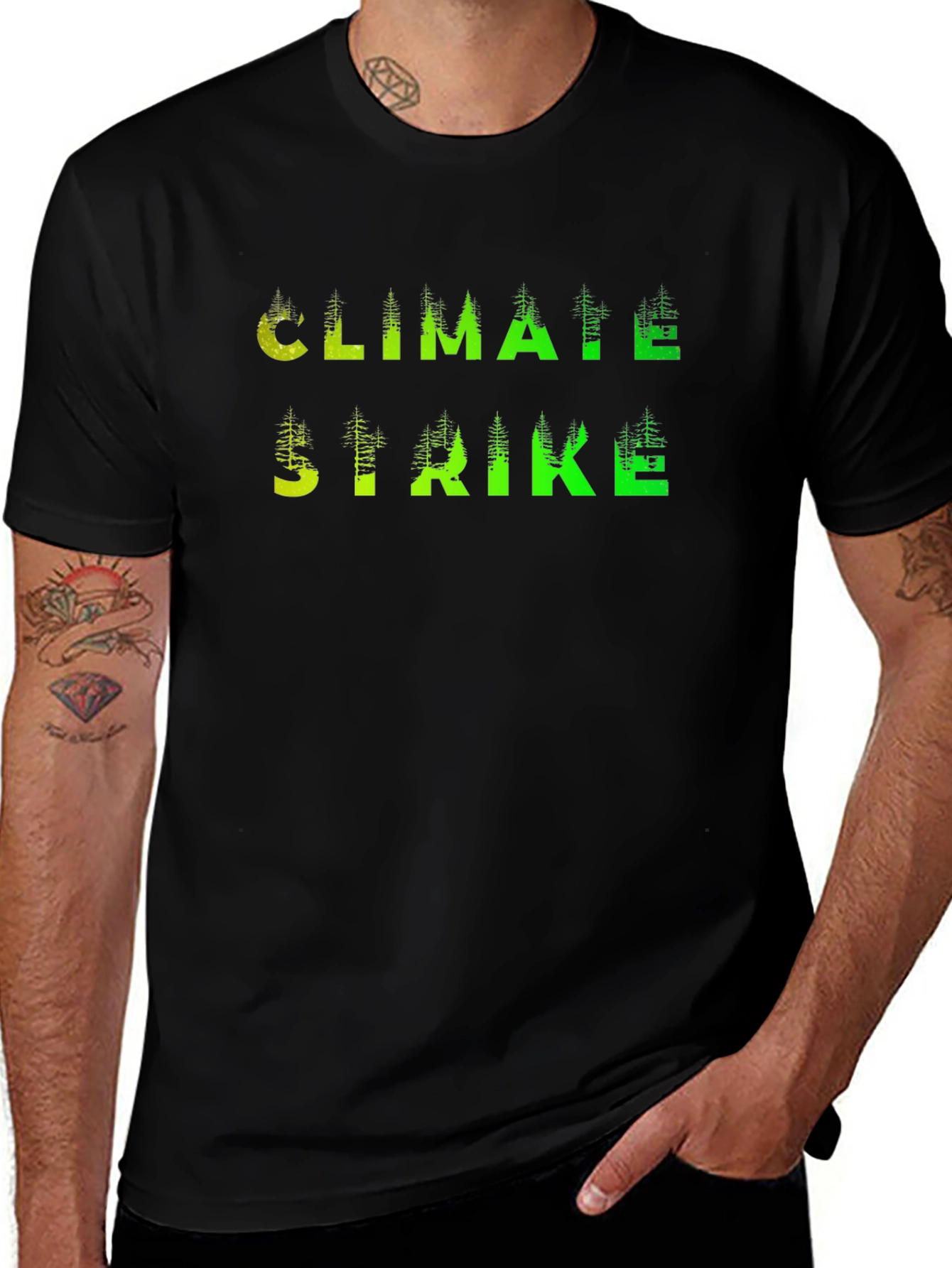 Climate Strike Forest Graphic T-Shirt