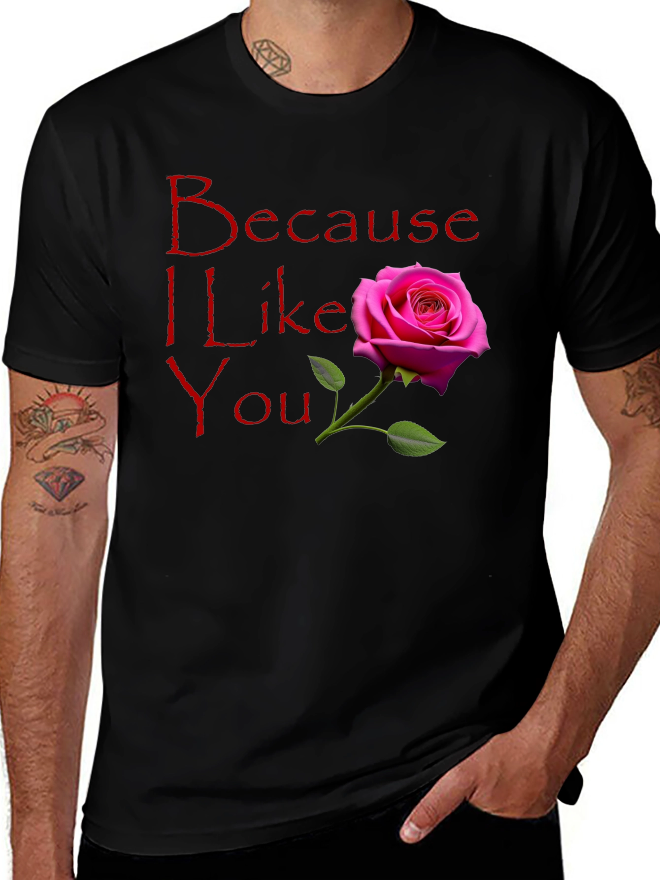 Variant 6 of Because I Like You Rose Graphic Tee