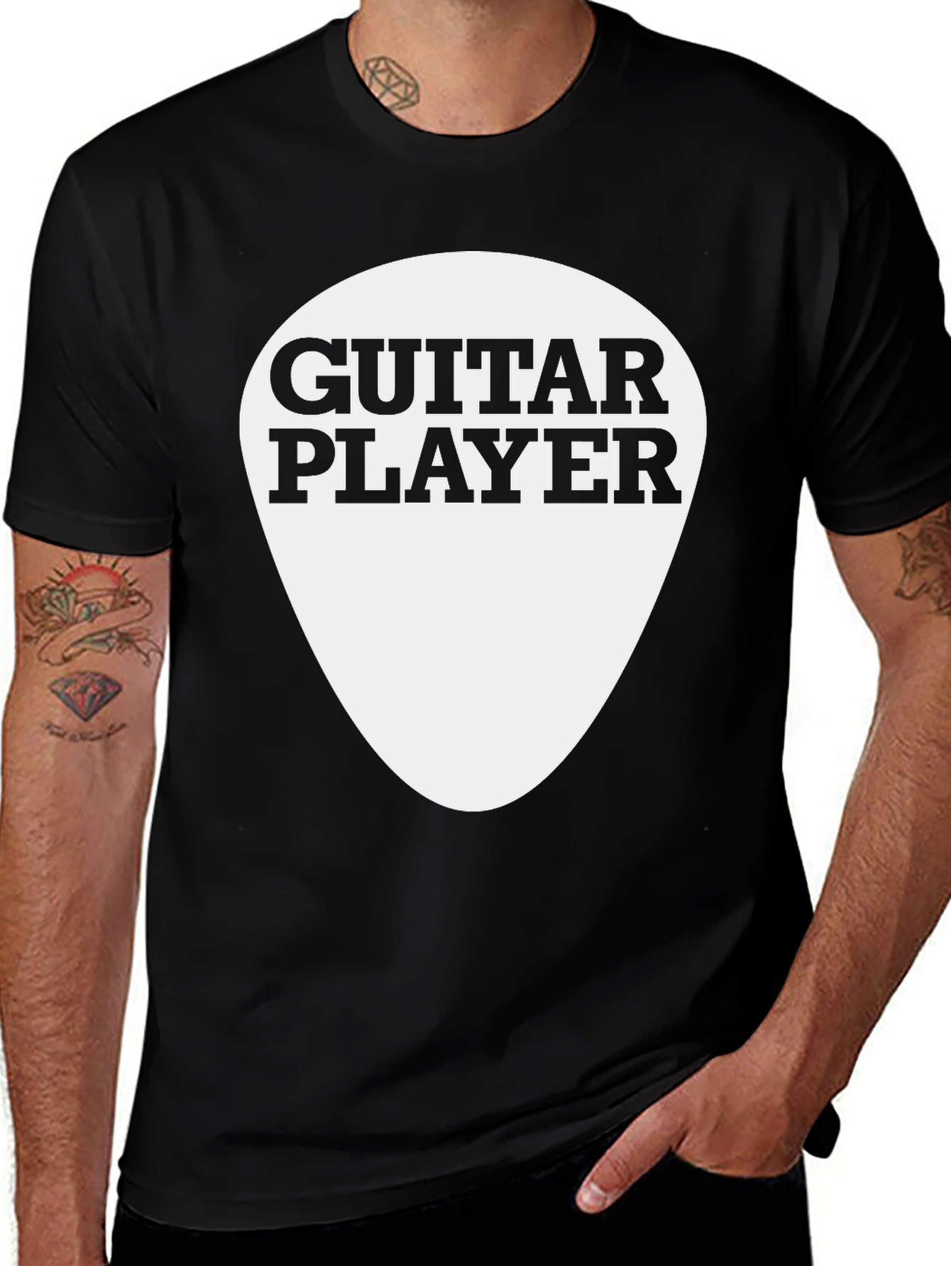 Variant 6 of Guitar Player Black T-Shirt