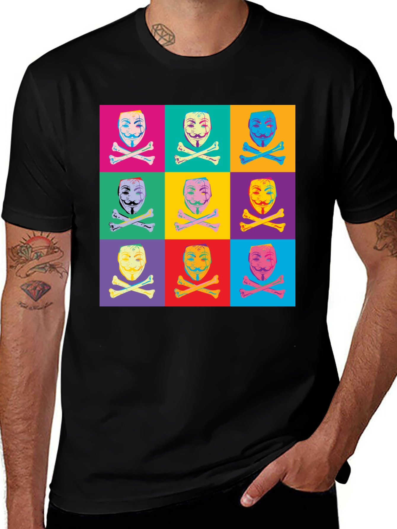 Variant 9 of V for Vendetta Pop Art Graphic T-Shirt