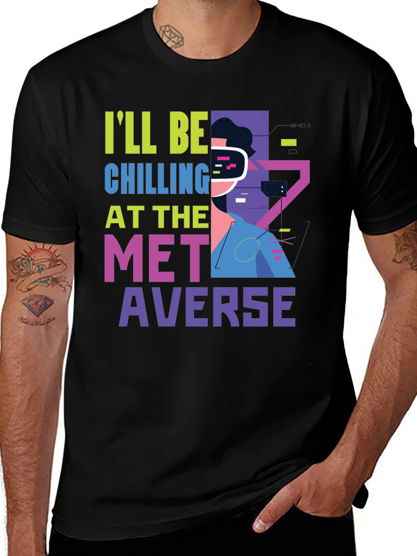 Metaverse Chill T-Shirt - Virtual World Apparel