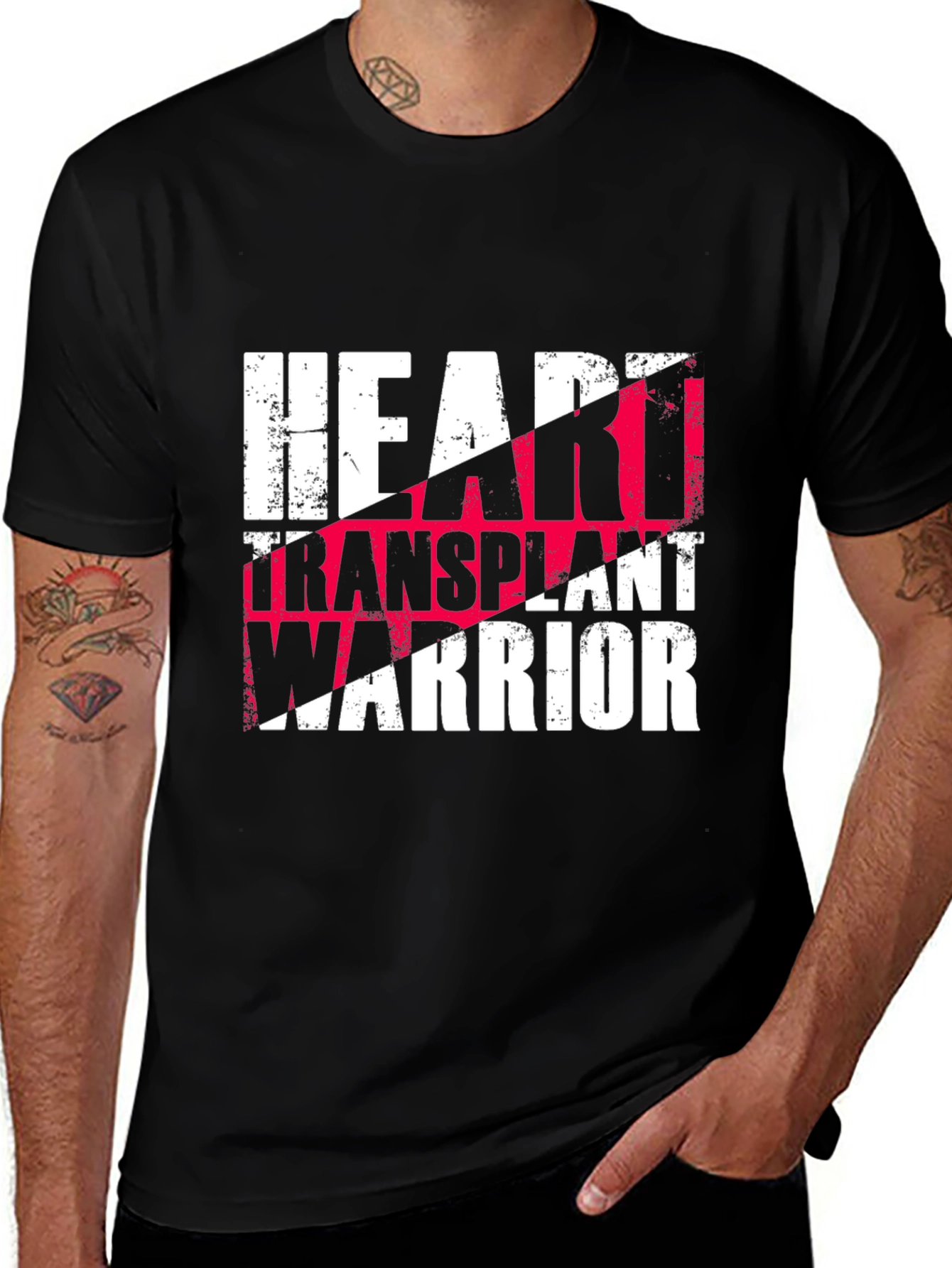 Variant 23 of Heart Transplant Warrior T-Shirt - Black
