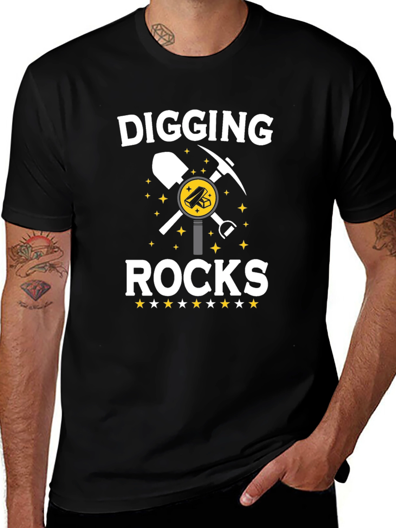 Variant 11 of Digging Rocks T-Shirt: Miner's Graphic Tee