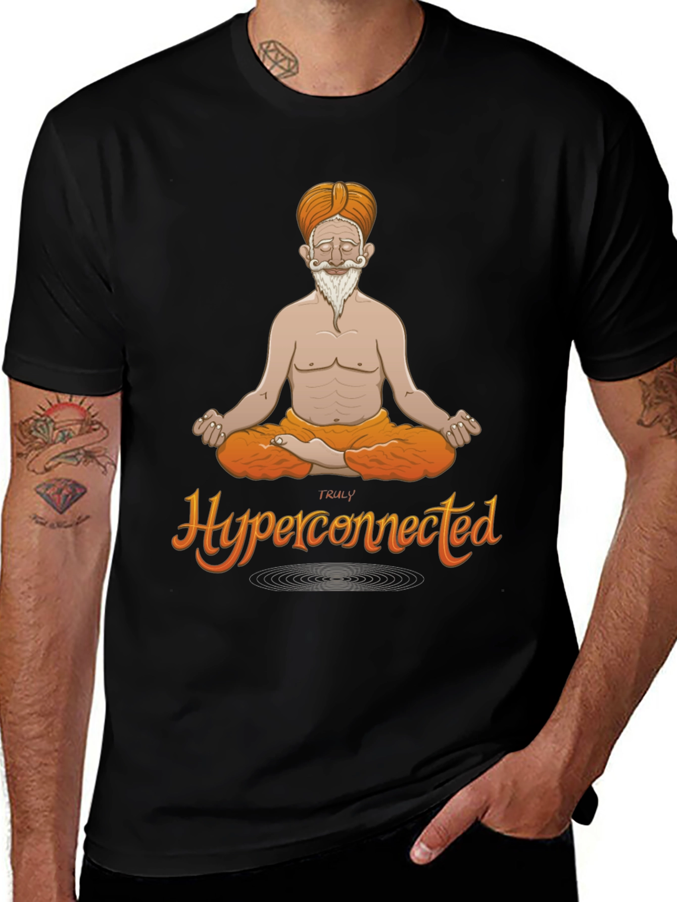 Variant 28 of Hyperconnected Yogi Graphic Tee - Black