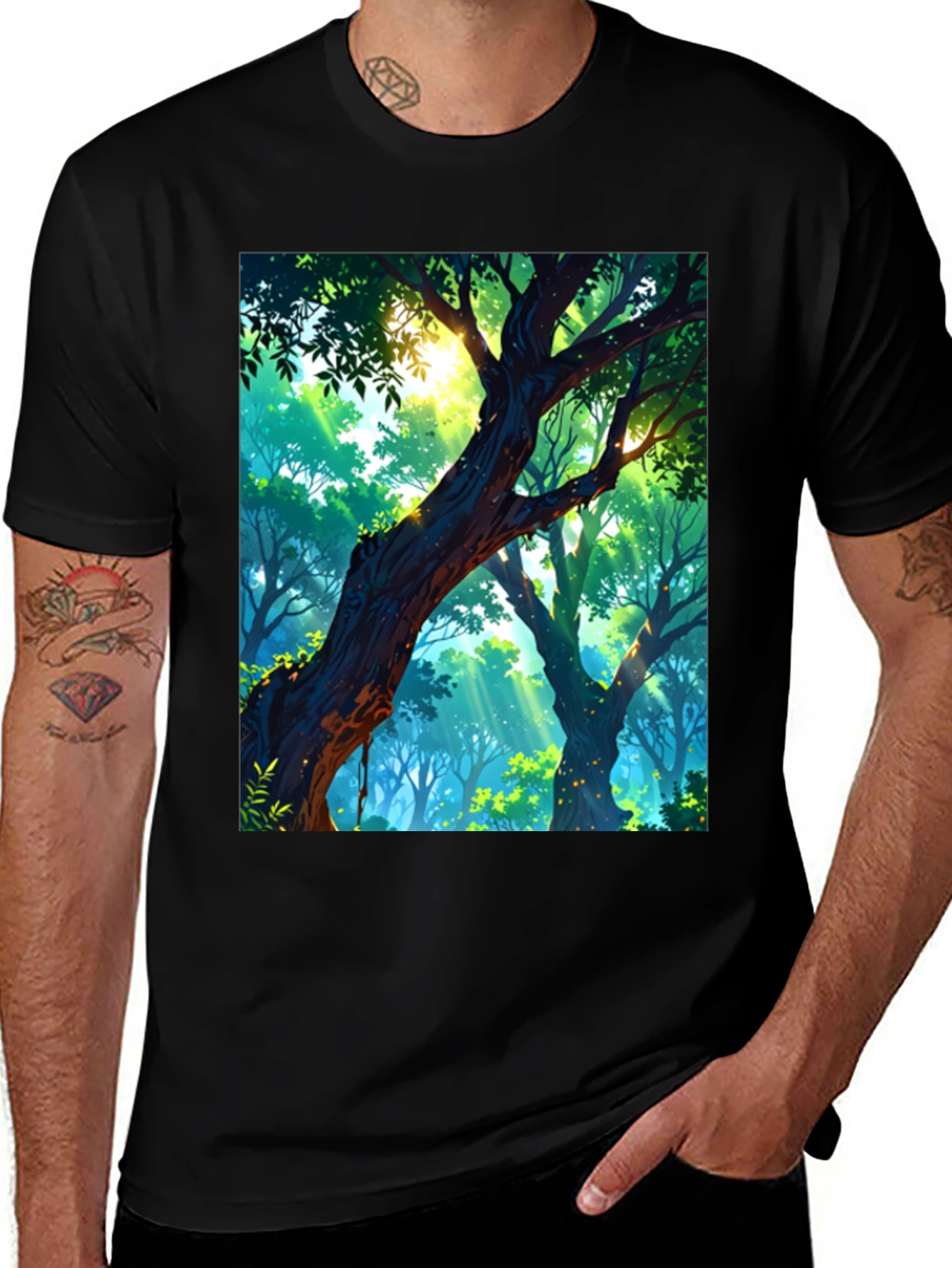 Enchanted Forest Graphic Tee - Nature Lover's Shirt