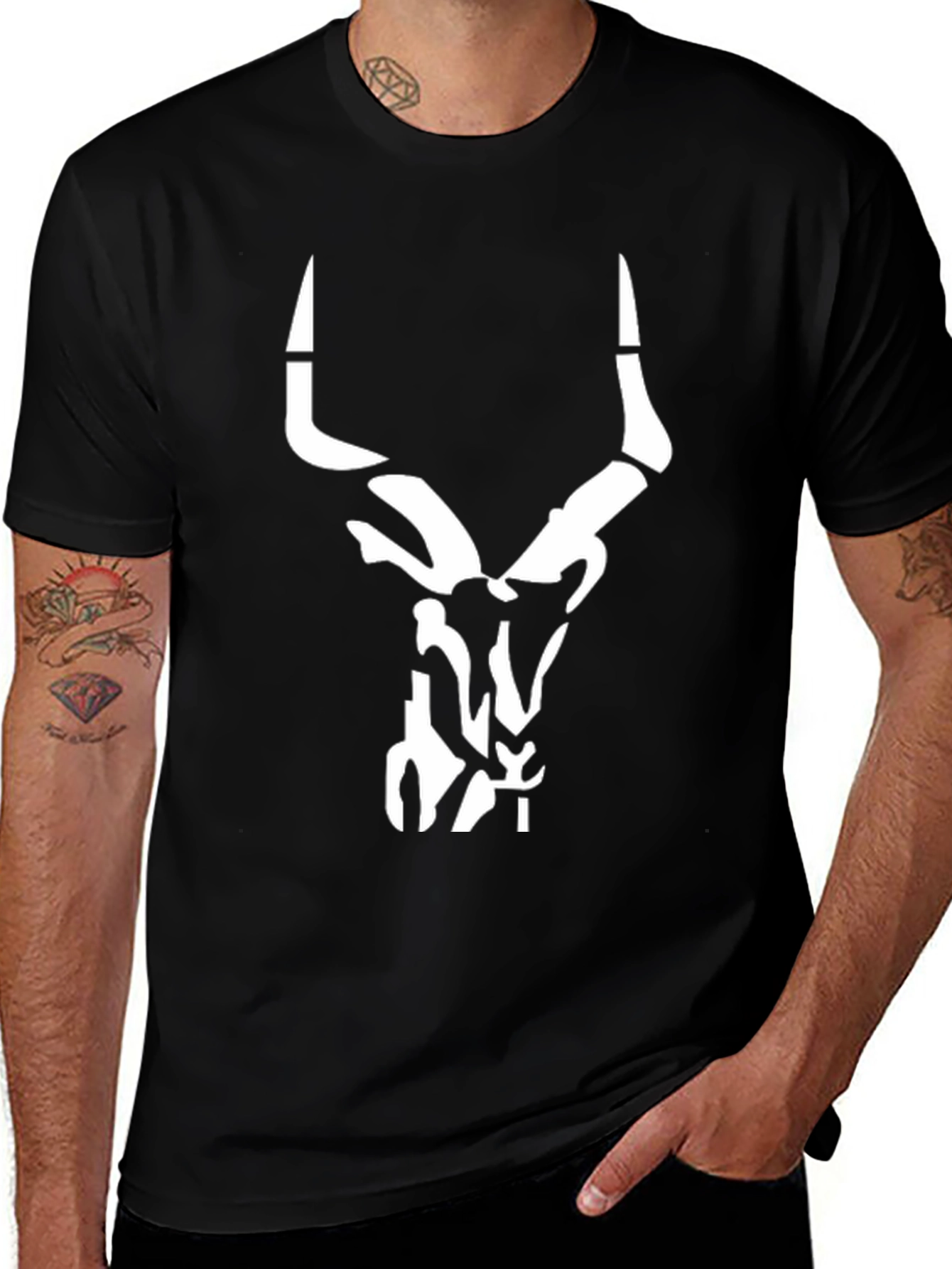 Variant 12 of Antelope Graphic Tee - Men's Black T-Shirt