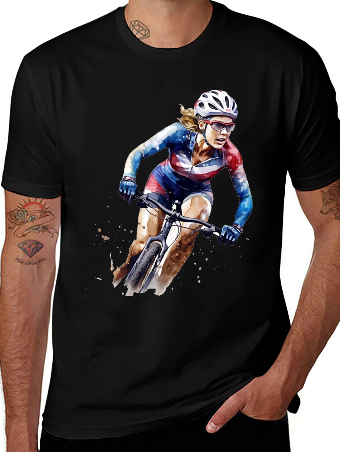 Variant 11 of USA Cycling Watercolor T-Shirt