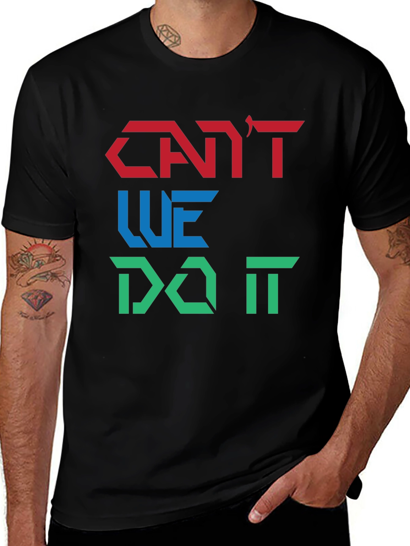 Variant 12 of Can't We Do It Graphic Tee - Black