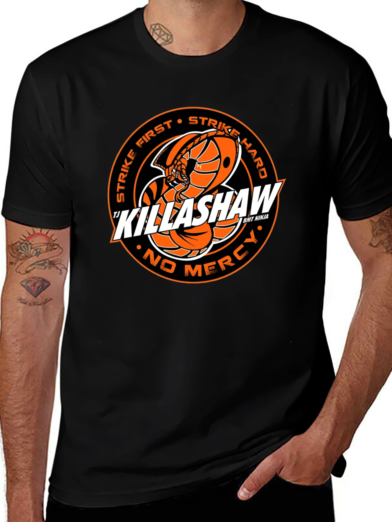 Cobra Kai Killashaw T-Shirt - Strike First, Strike Hard, No Mercy