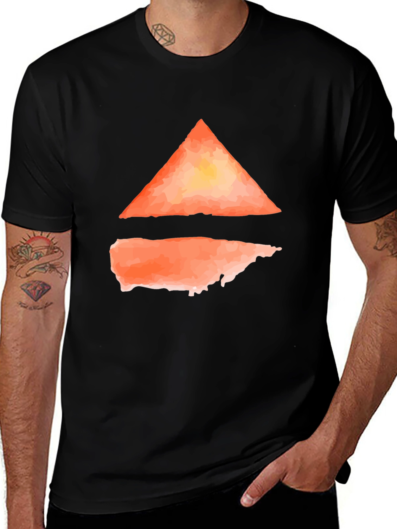 Variant 17 of Abstract Triangle Graphic Tee - Modern Casual Wear