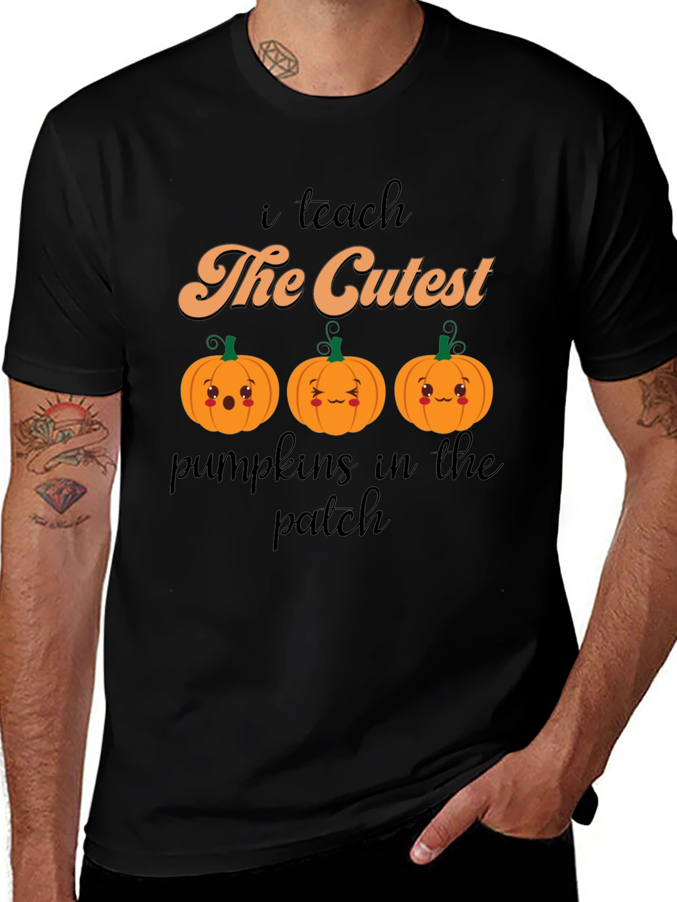 Variant 17 of Cute Pumpkin Teacher T-Shirt