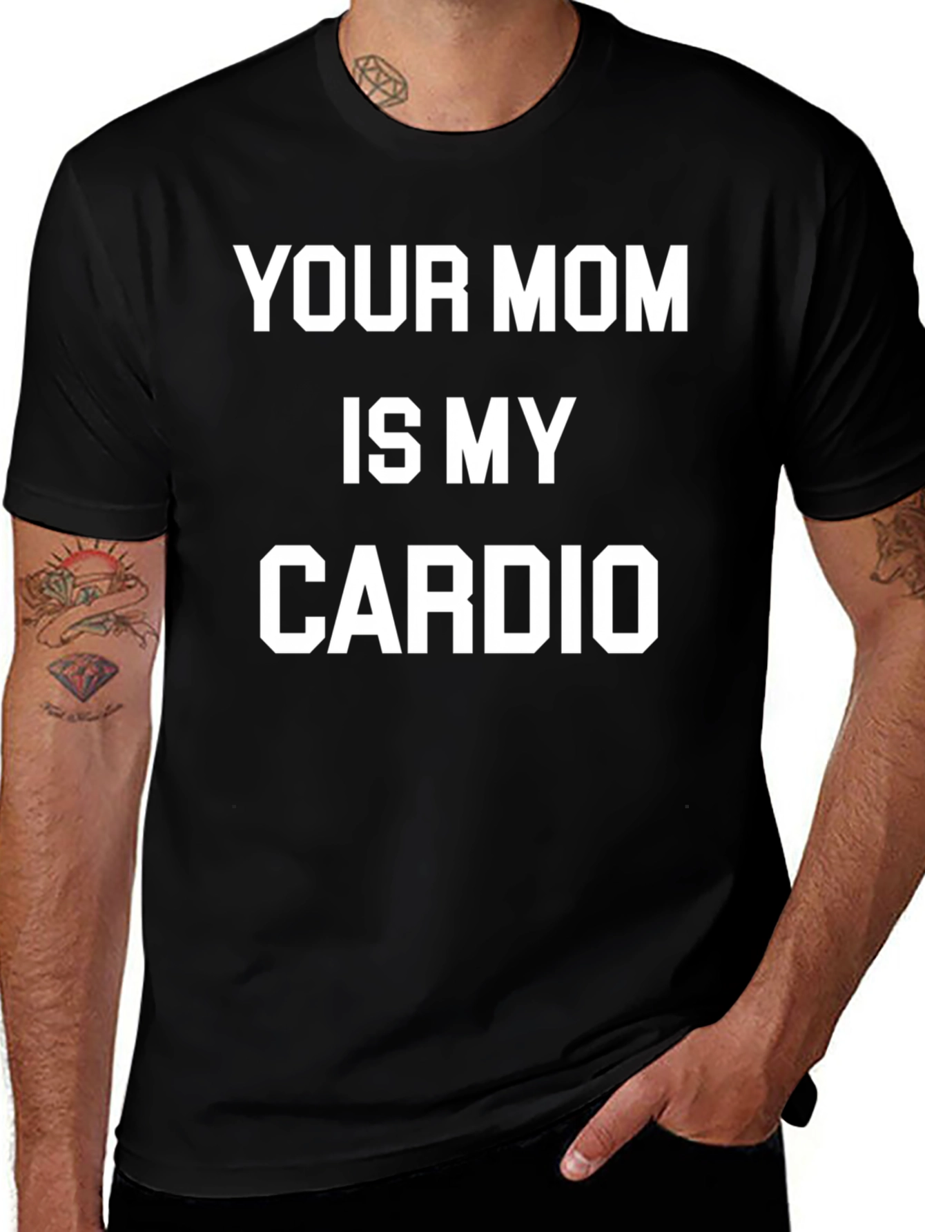 Variant 27 of Funny "Your Mom is My Cardio" Graphic Tee