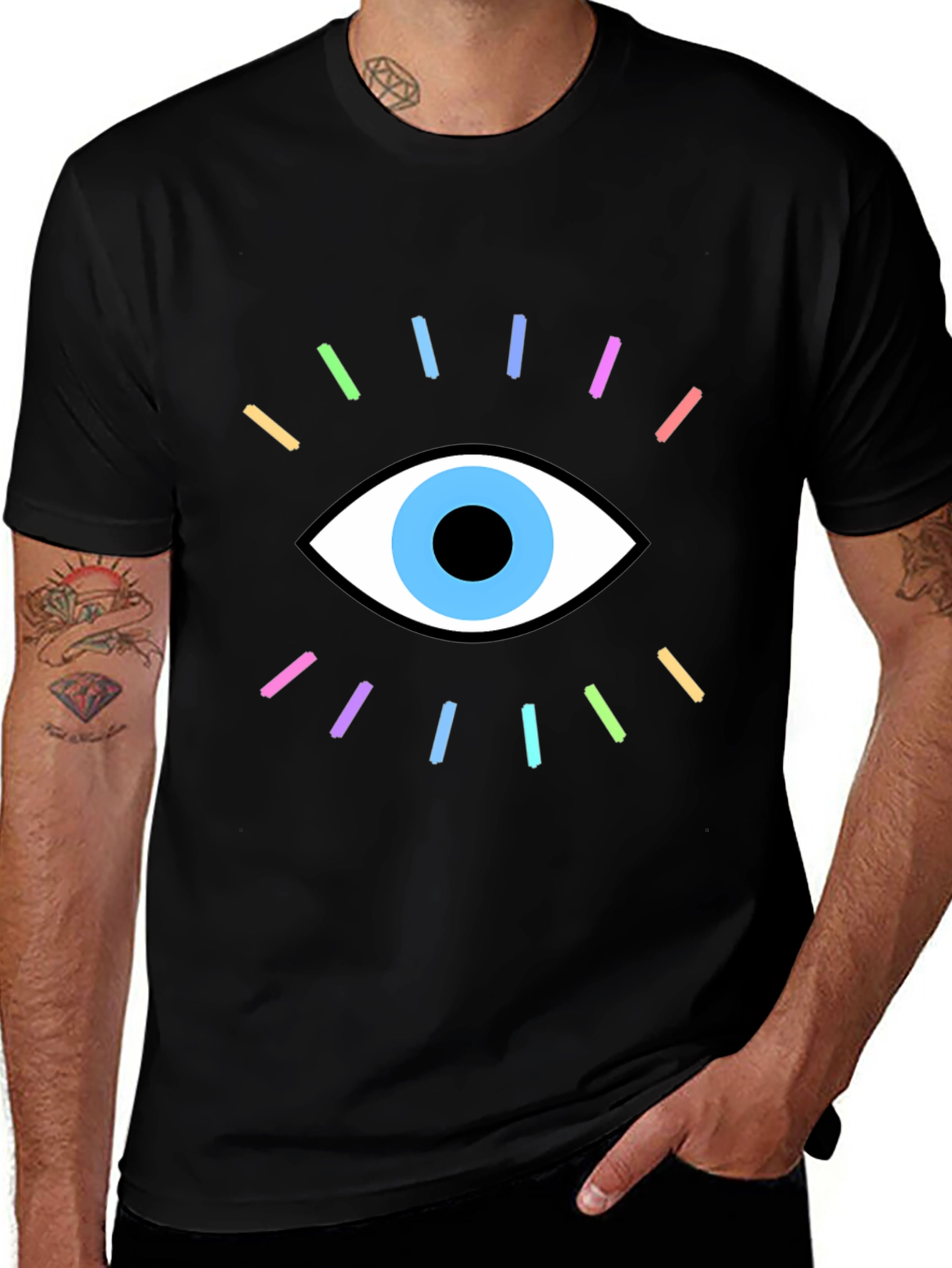 Variant 6 of Eye Graphic Tee - Unisex Black T-Shirt
