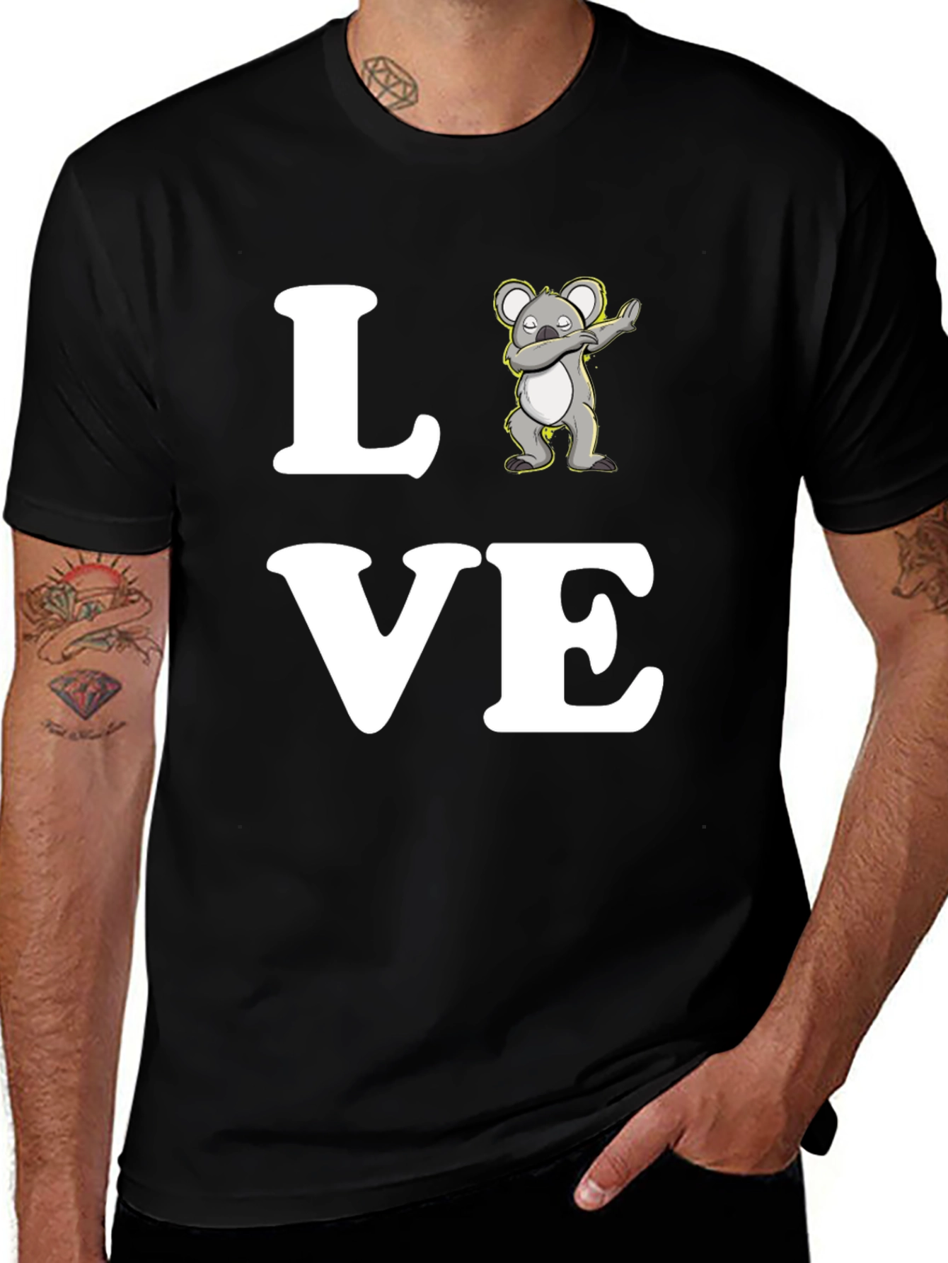 Variant 9 of Koala Dab Love T-Shirt, Fun Graphic Tee