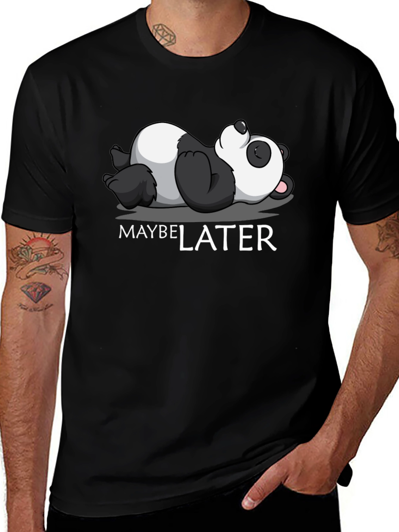 Lazy Panda Graphic T-Shirt - Maybe Later Tee