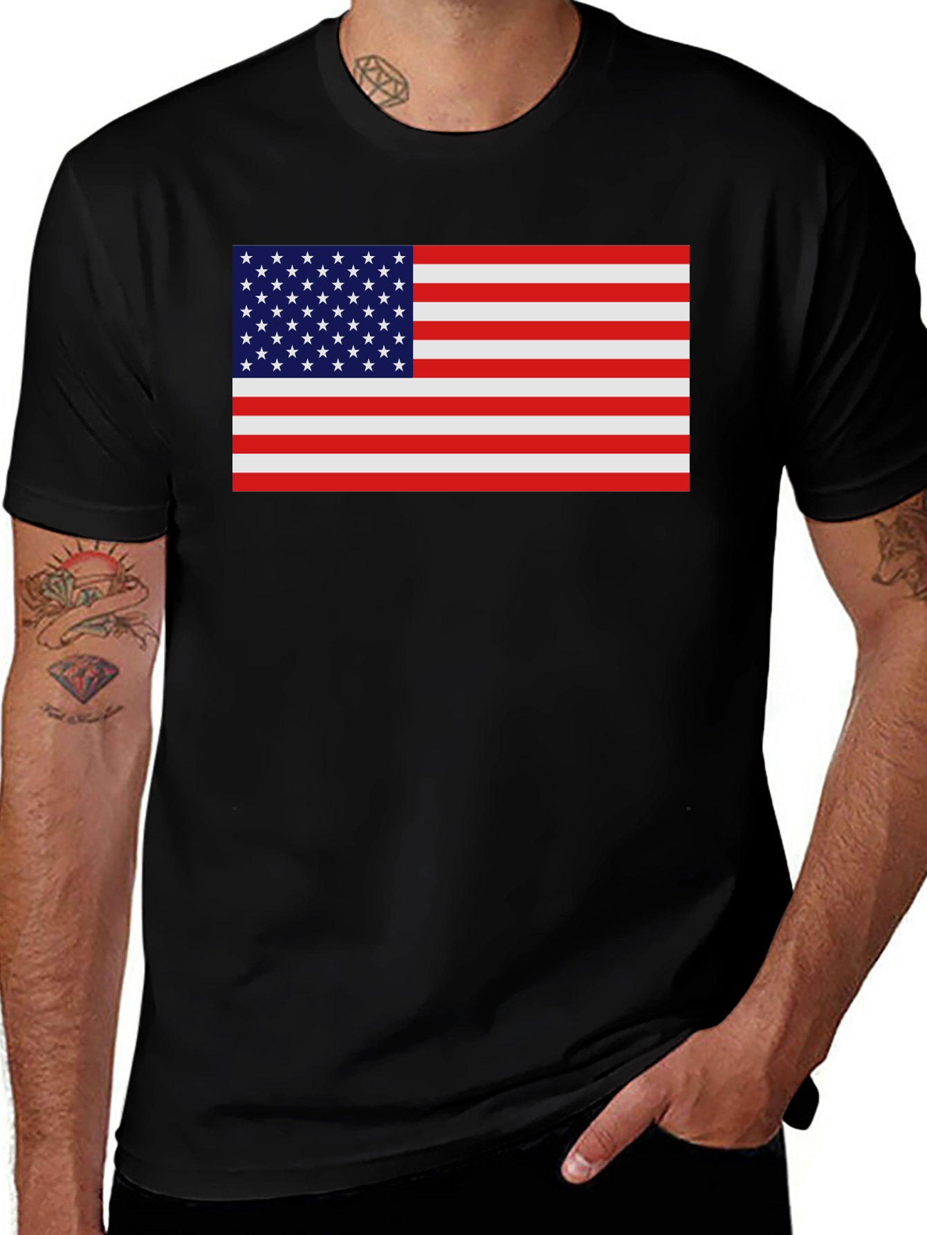 American Flag Graphic T-Shirt