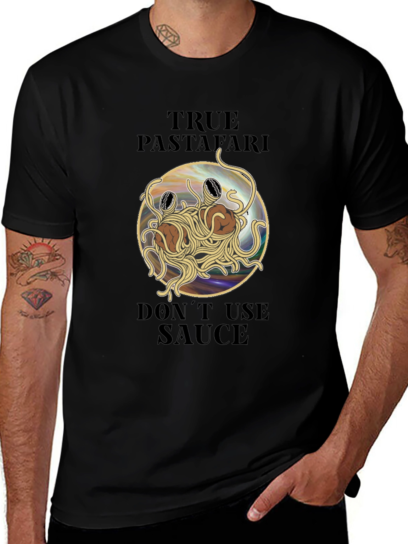 True Pastafarian T-Shirt - Flying Spaghetti Monster Tee