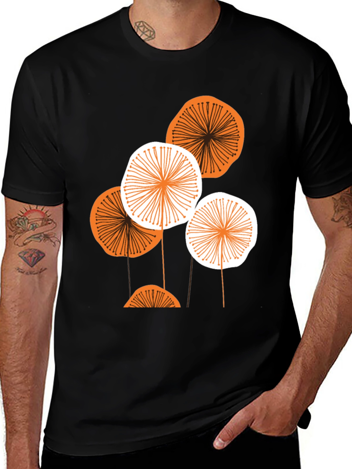 Variant 22 of Abstract Floral Graphic Tee - Modern Menswear