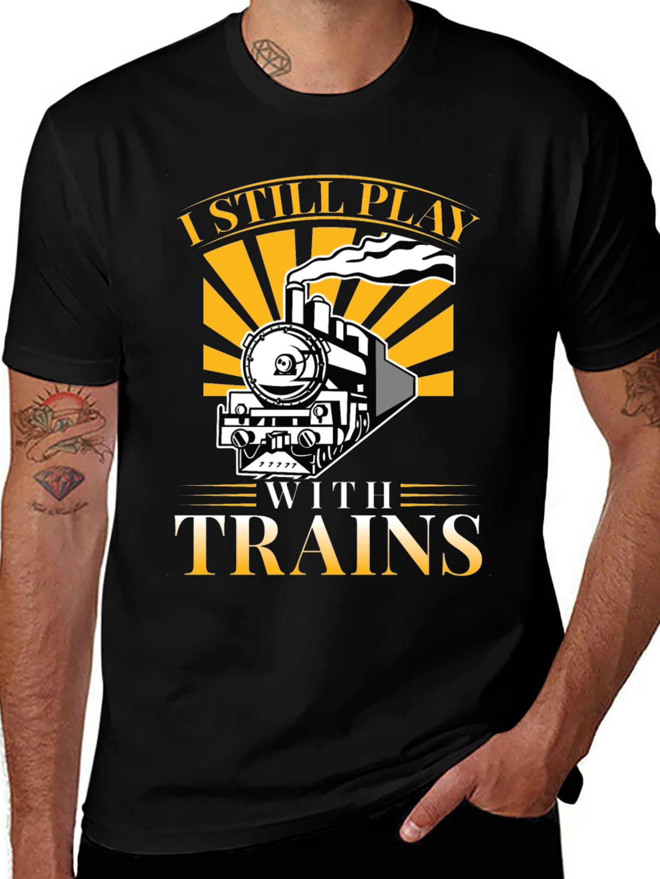 Variant 20 of I Still Play With Trains T-Shirt