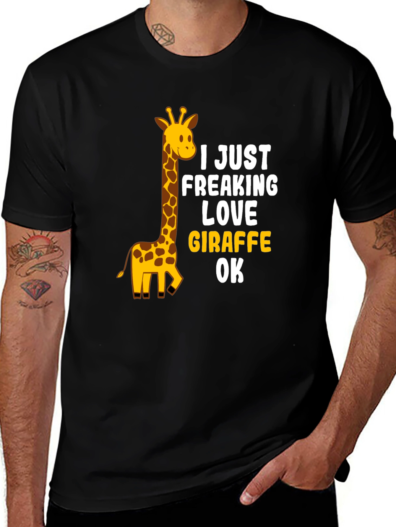 Variant 27 of I Love Giraffes T-Shirt - Fun Graphic Tee